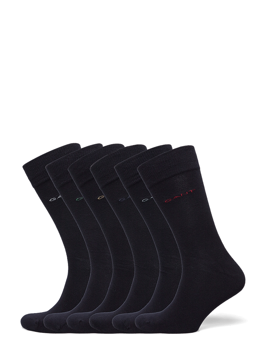Gant - SOFT COTTON SOCKS 6-PACK - vanliga strumpor - marine - 0