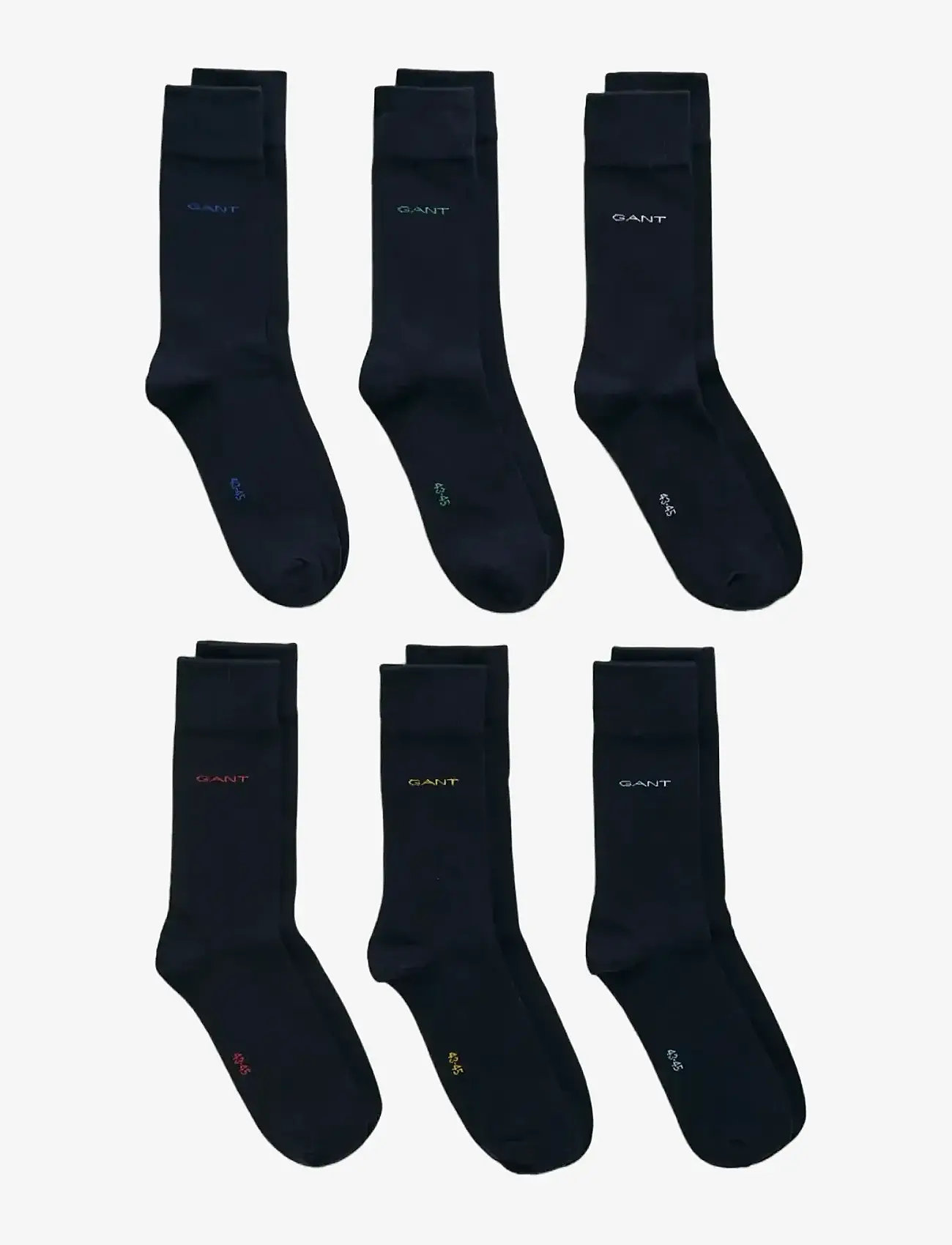 GANT - SOFT COTTON SOCKS 6-PACK - crew-socken - marine - 1