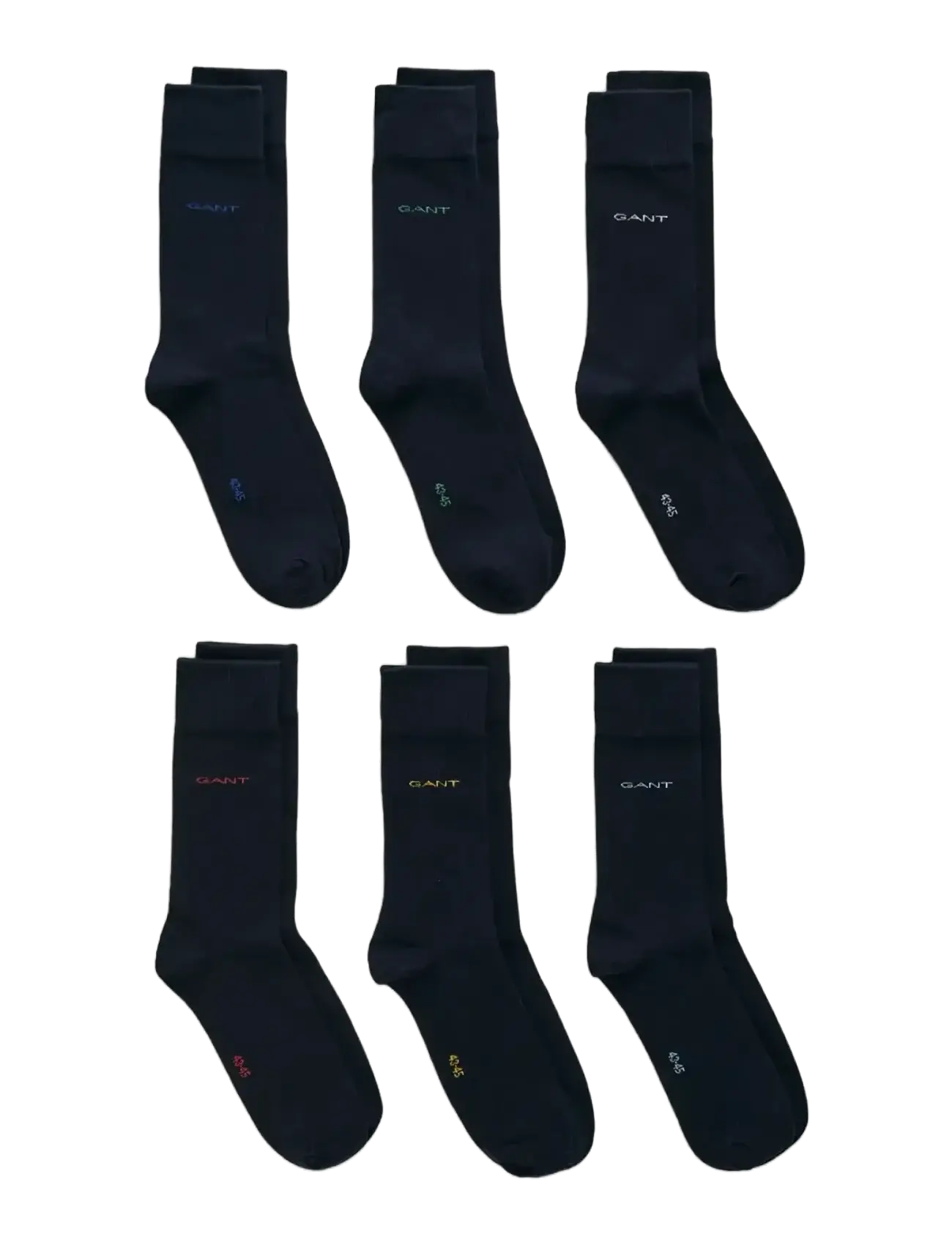 Gant - SOFT COTTON SOCKS 6-PACK - sokker - marine - 1