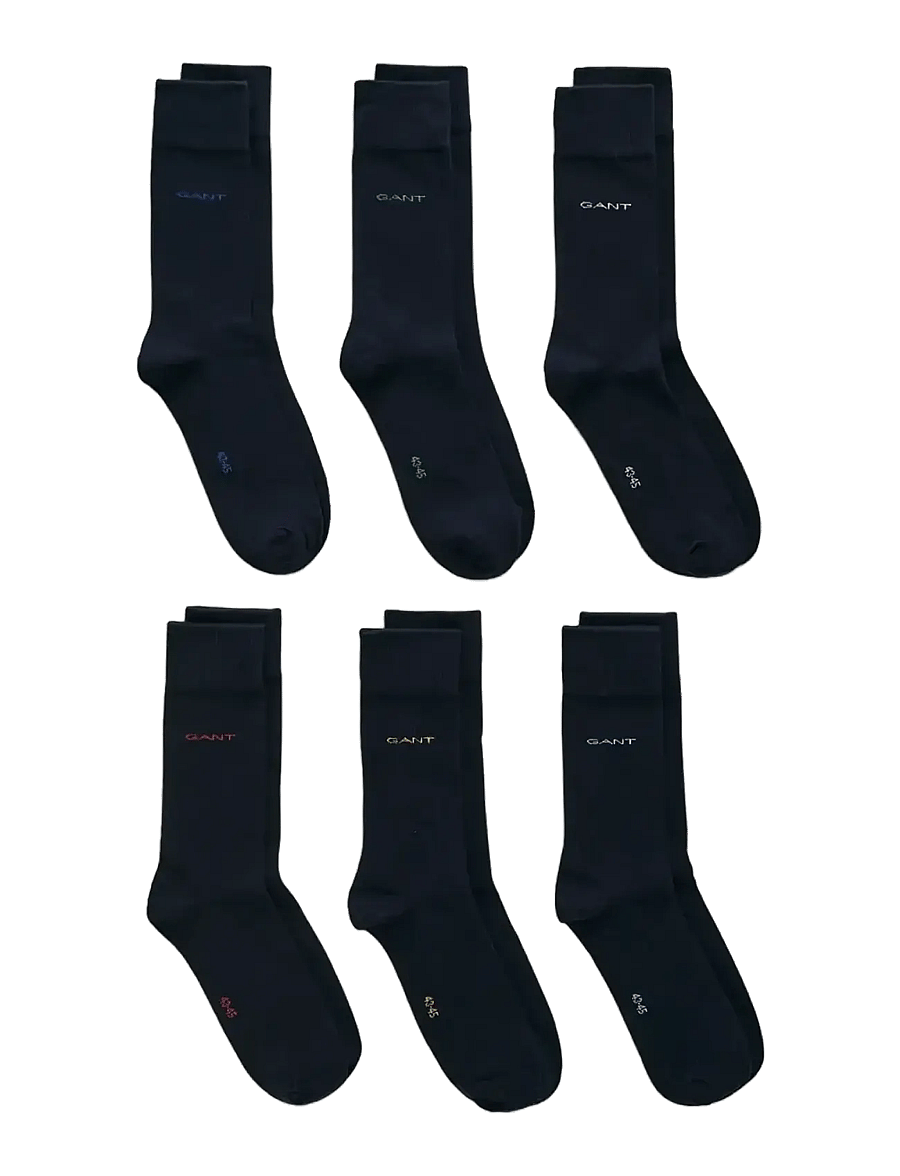 Gant - SOFT COTTON SOCKS 6-PACK - vanliga strumpor - marine - 1