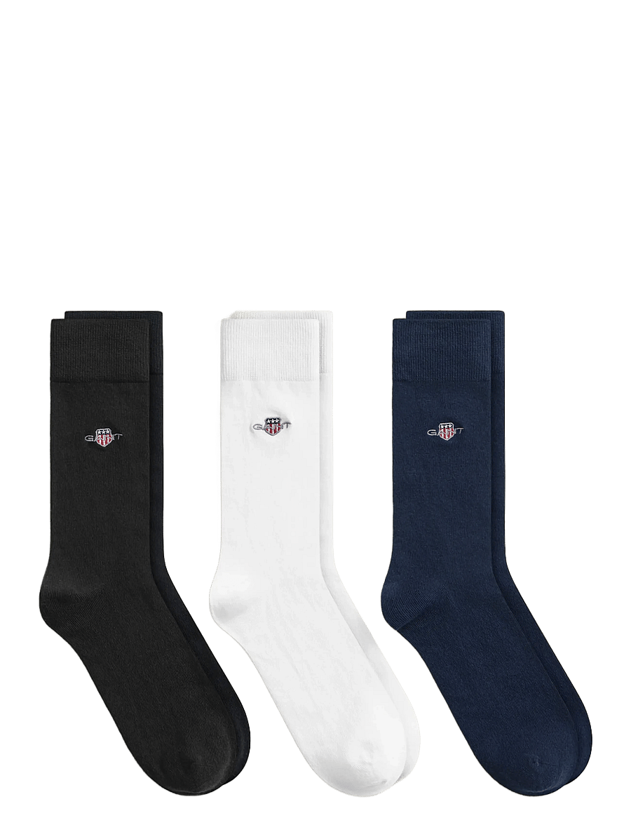 Gant - 3-Pack Shield Socks - klassikalised sokid - black - 1