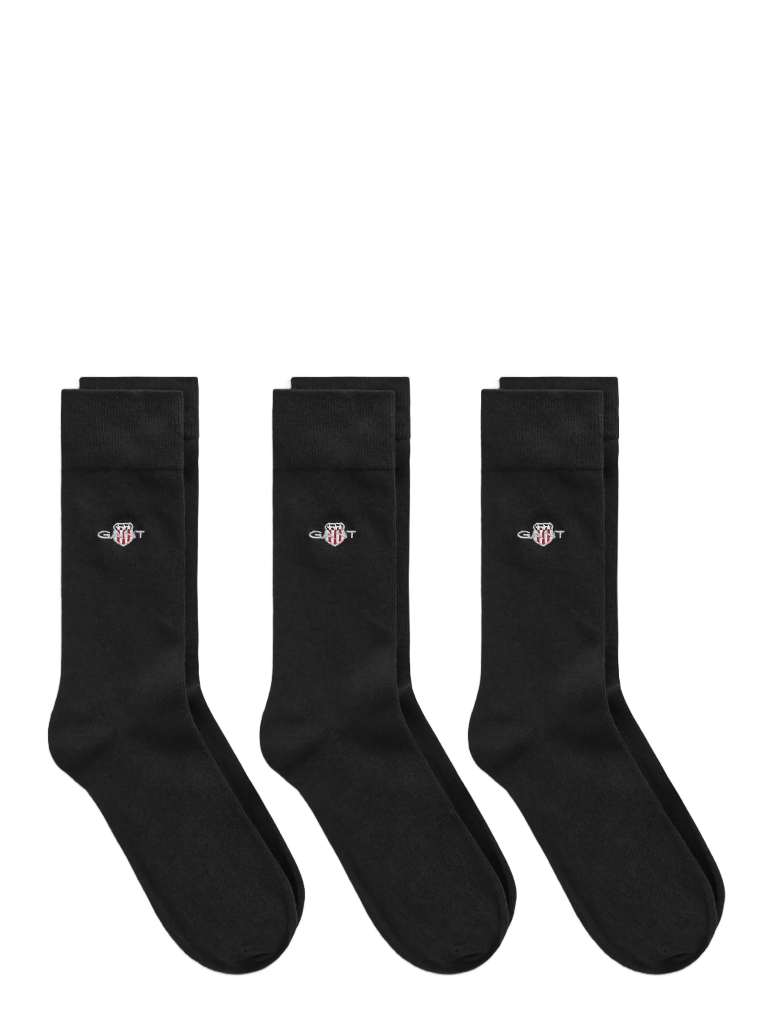 Gant 3-Pack Shield Socks - Achetez par style - EBONY BLACK / black