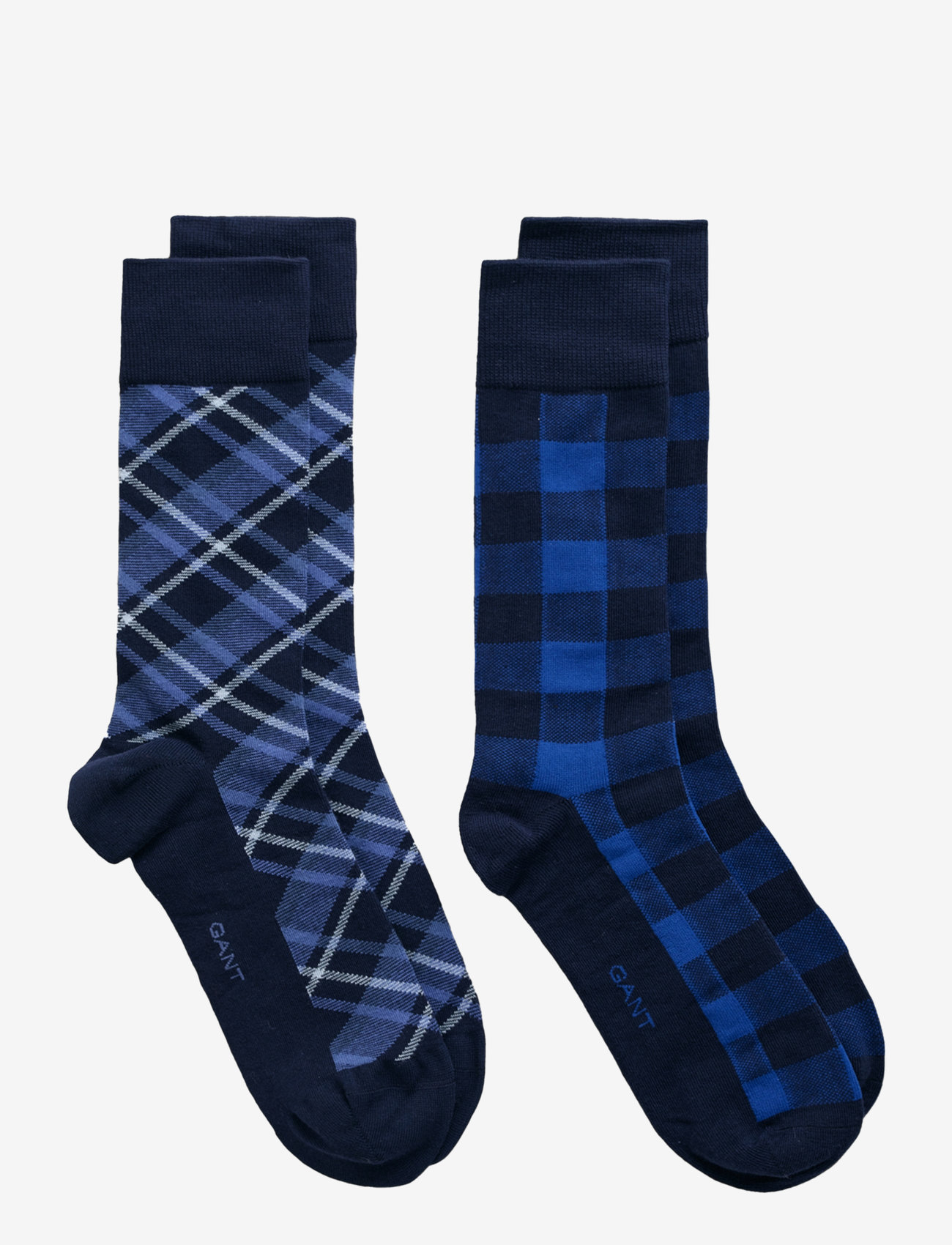 GANT - CHECK SOCKS 2-PACK GIFT BOX - evening blue - 0