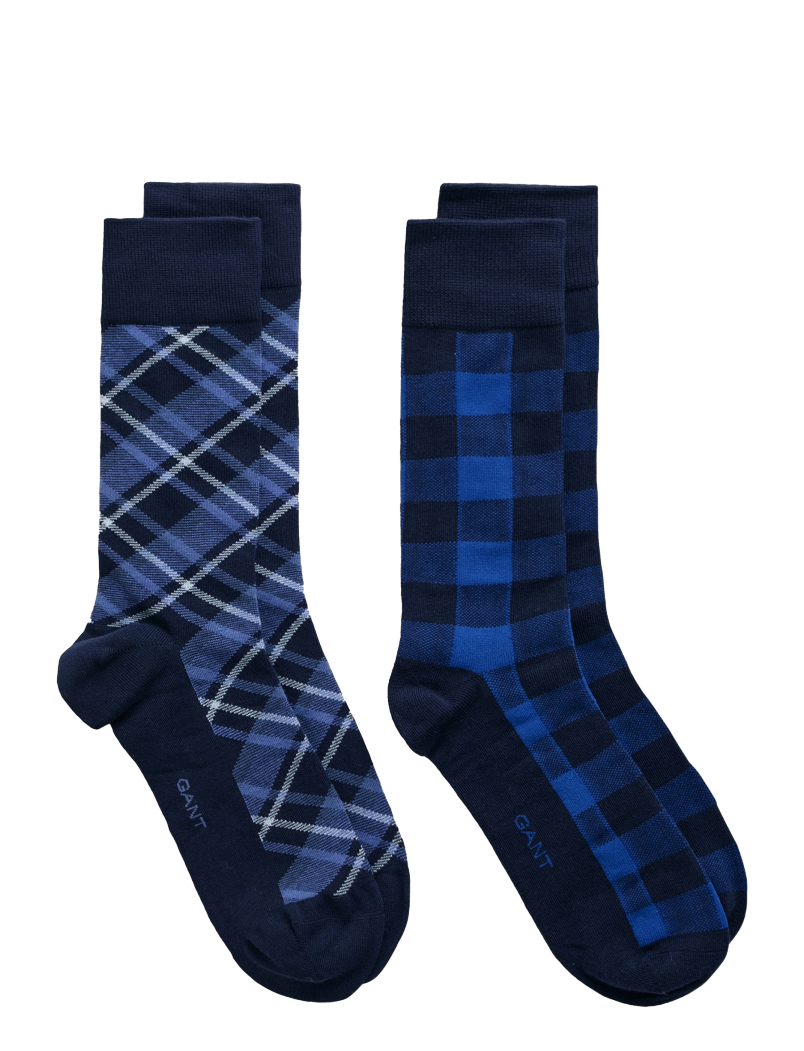 CHECK SOCKS 2-PACK GIFT BOX - EVENING BLUE