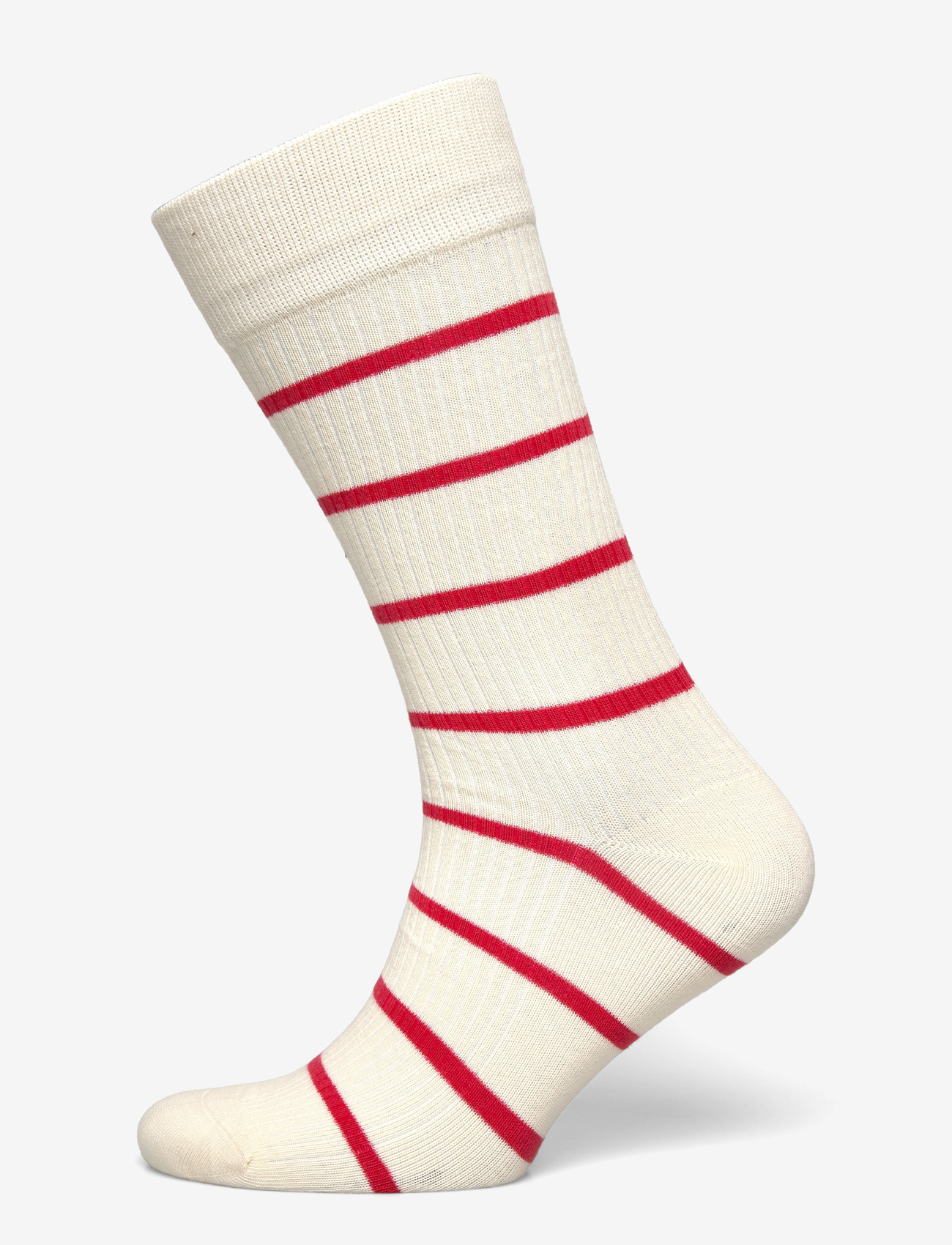 Gant - STRIPED RIB SOCKS - crew-socken - creamed white - 0