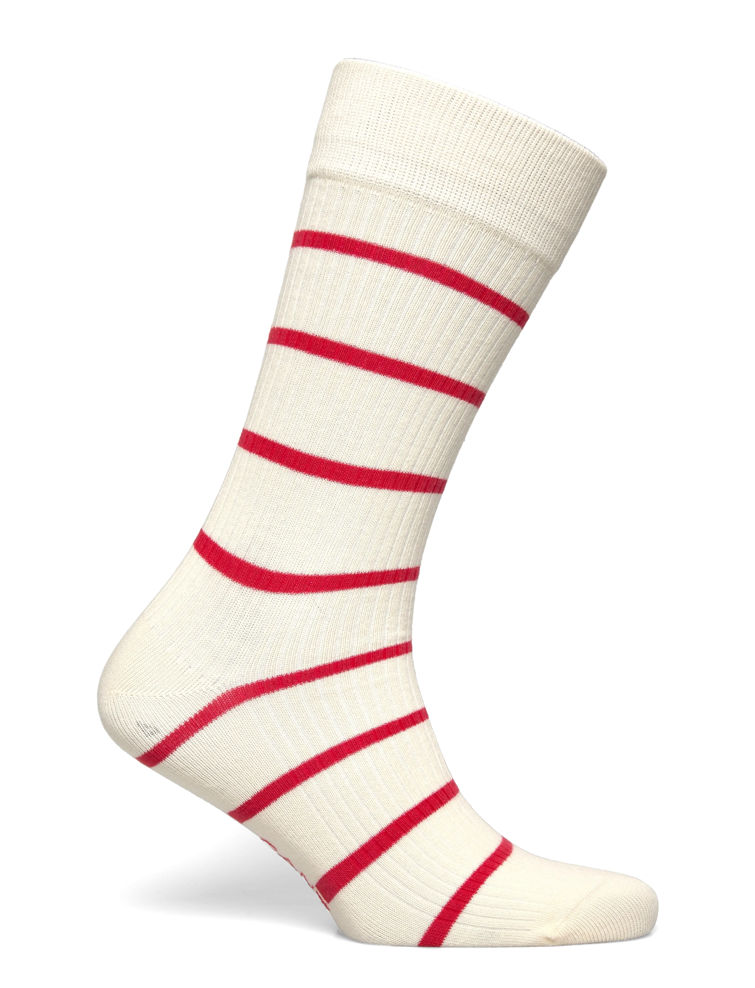 Gant - STRIPED RIB SOCKS - crew socks - creamed white - 1