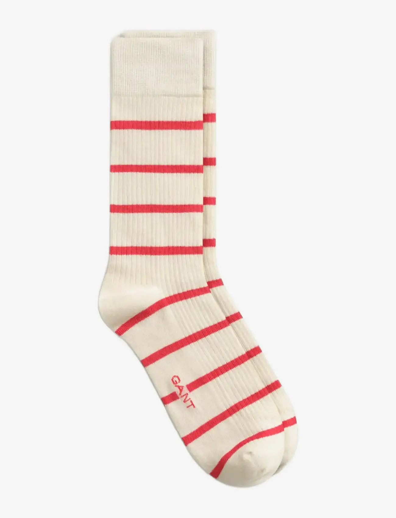Gant - STRIPED RIB SOCKS - crew-socken - creamed white - 2
