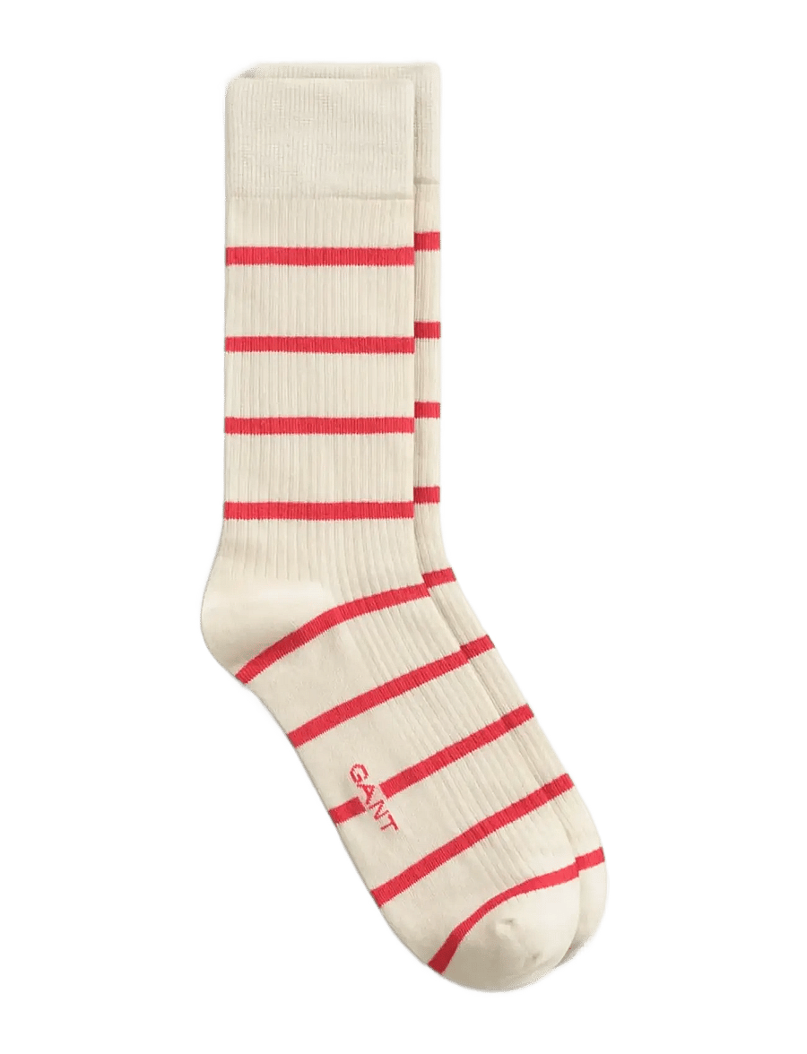 Gant - STRIPED RIB SOCKS - klassikalised sokid - creamed white - 2