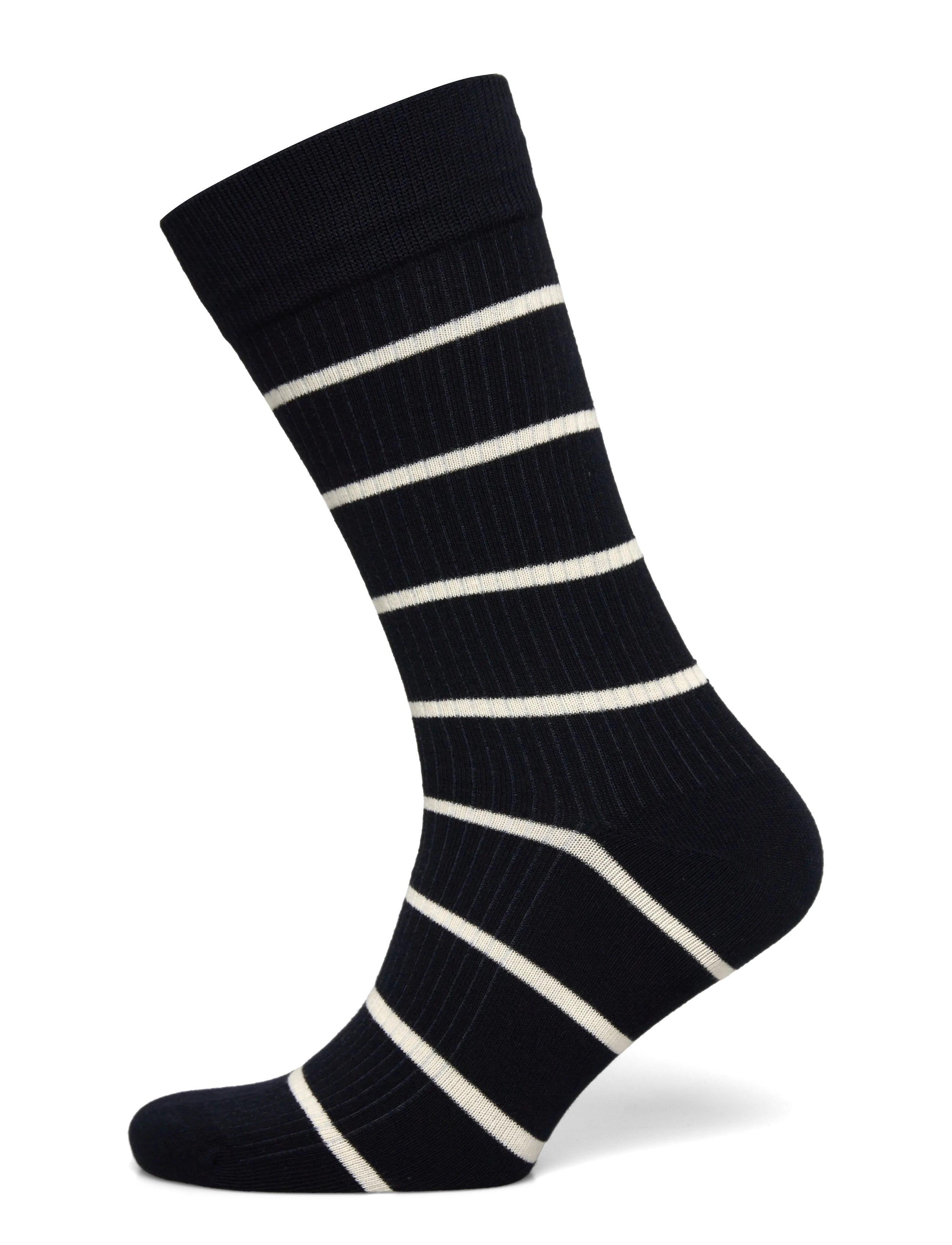 GANT STRIPED RIB SOCKS - Sokid - MARINE / navy