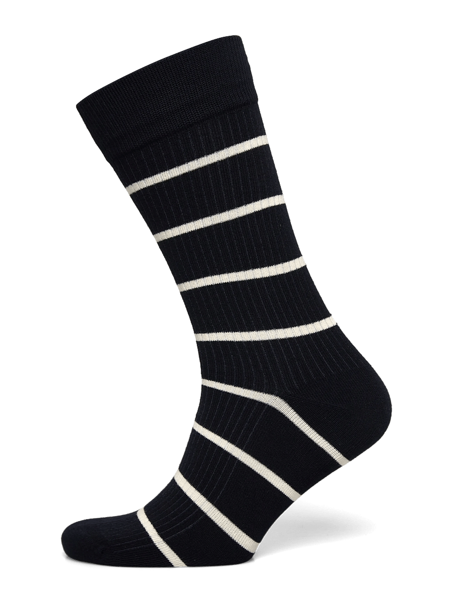 Gant - STRIPED RIB SOCKS - sokker - marine - 0