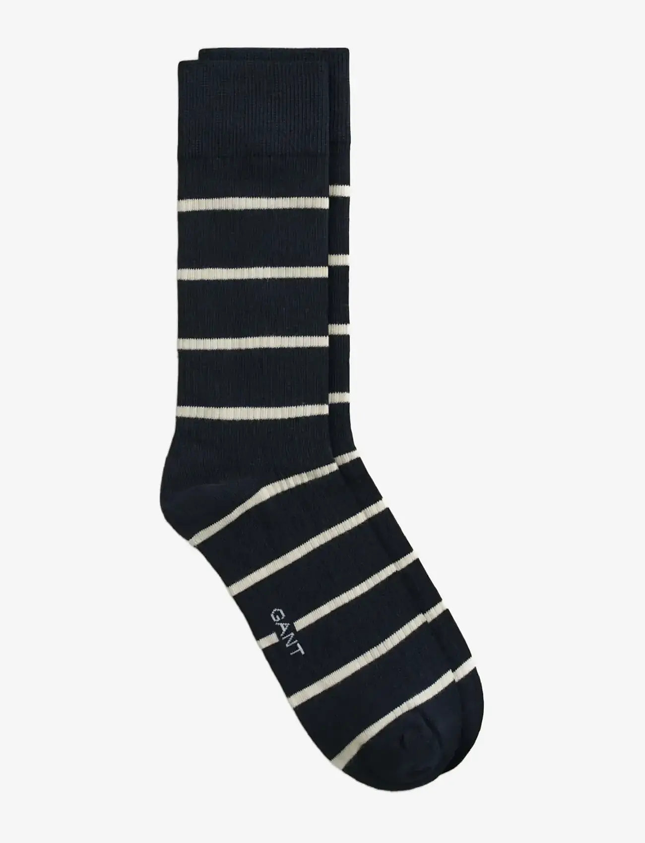 GANT - STRIPED RIB SOCKS - crew-socken - marine - 2