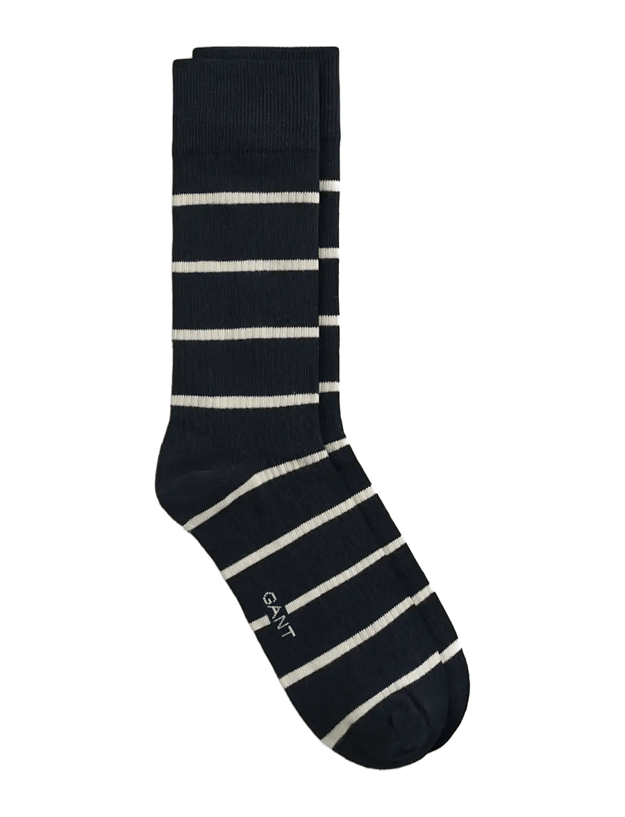 Gant - STRIPED RIB SOCKS - sokker - marine - 2