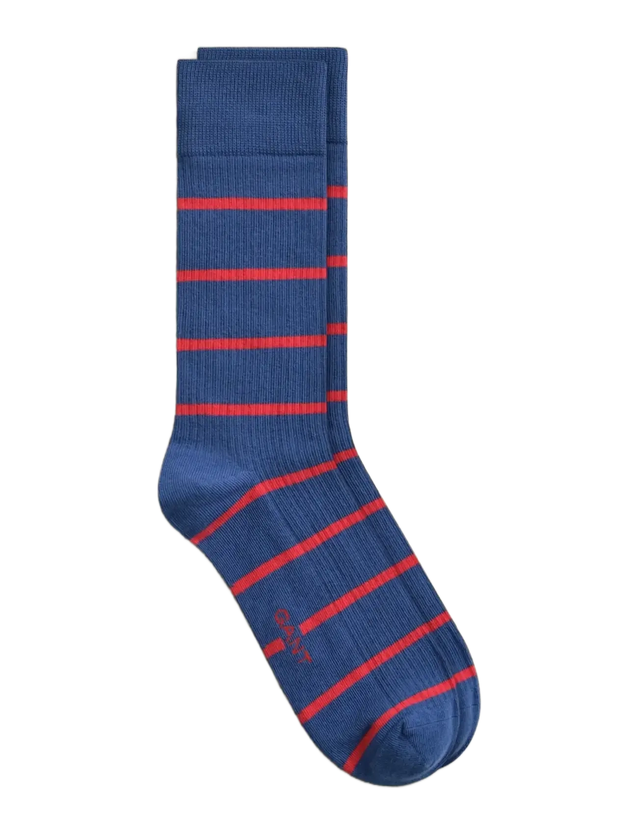 Gant Striped Rib Socks, 40-42, Navy, Sokker > Almindelige Sokker, Herre