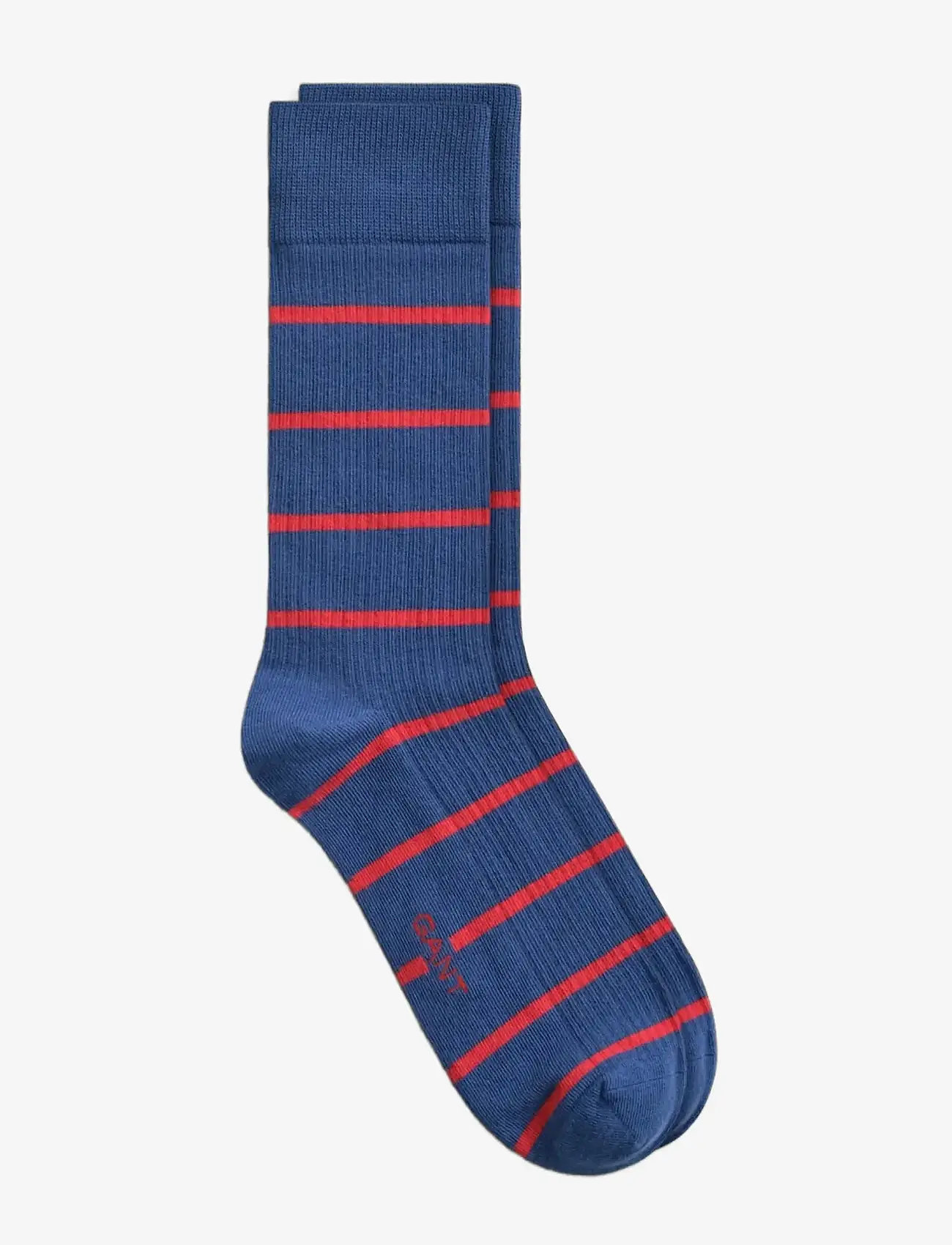 Gant - STRIPED RIB SOCKS - klassikalised sokid - vintage blue - 0