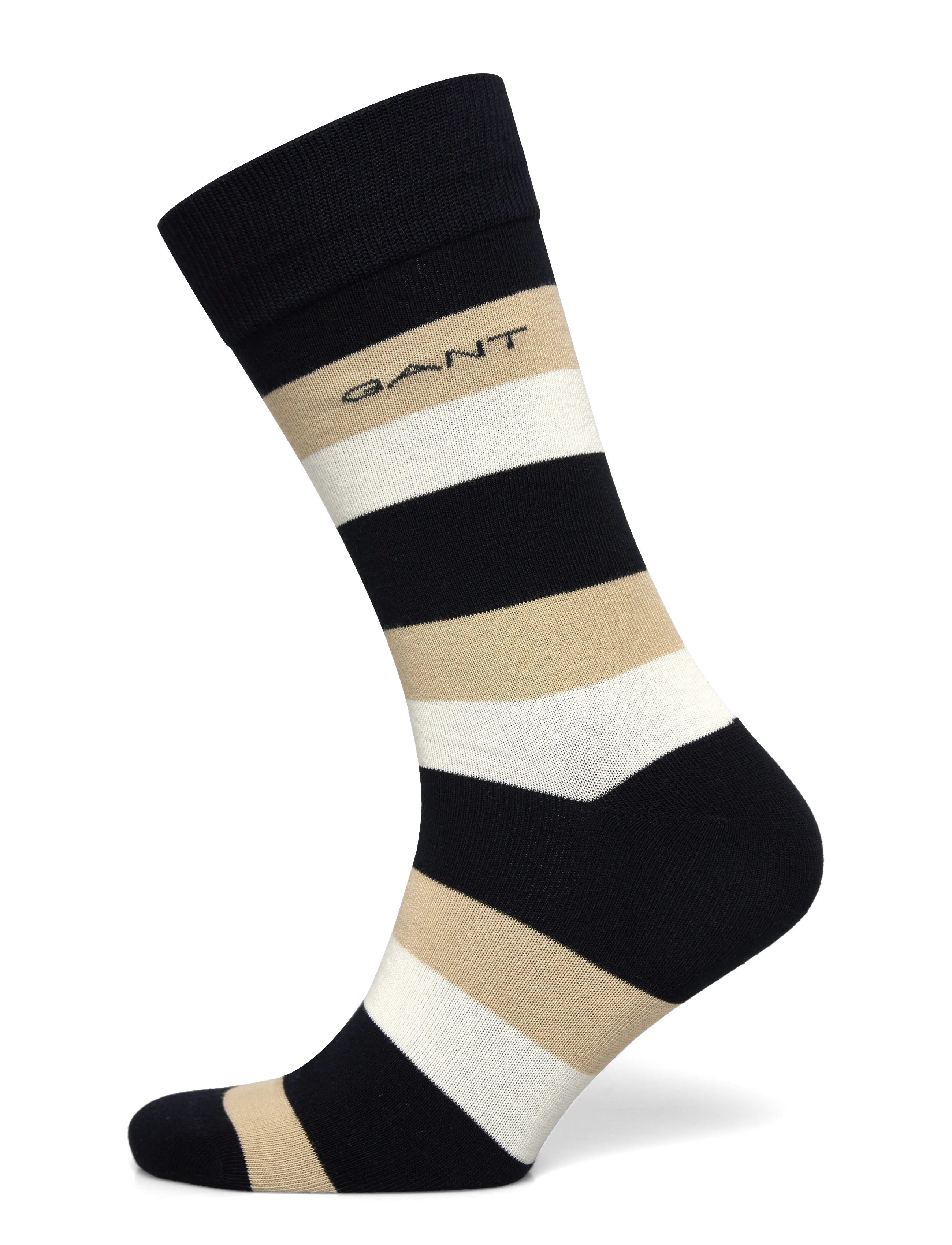 Gant Rugger Striped Socks, 43-45, Beige, Sokker > Almindelige Sokker, Herre