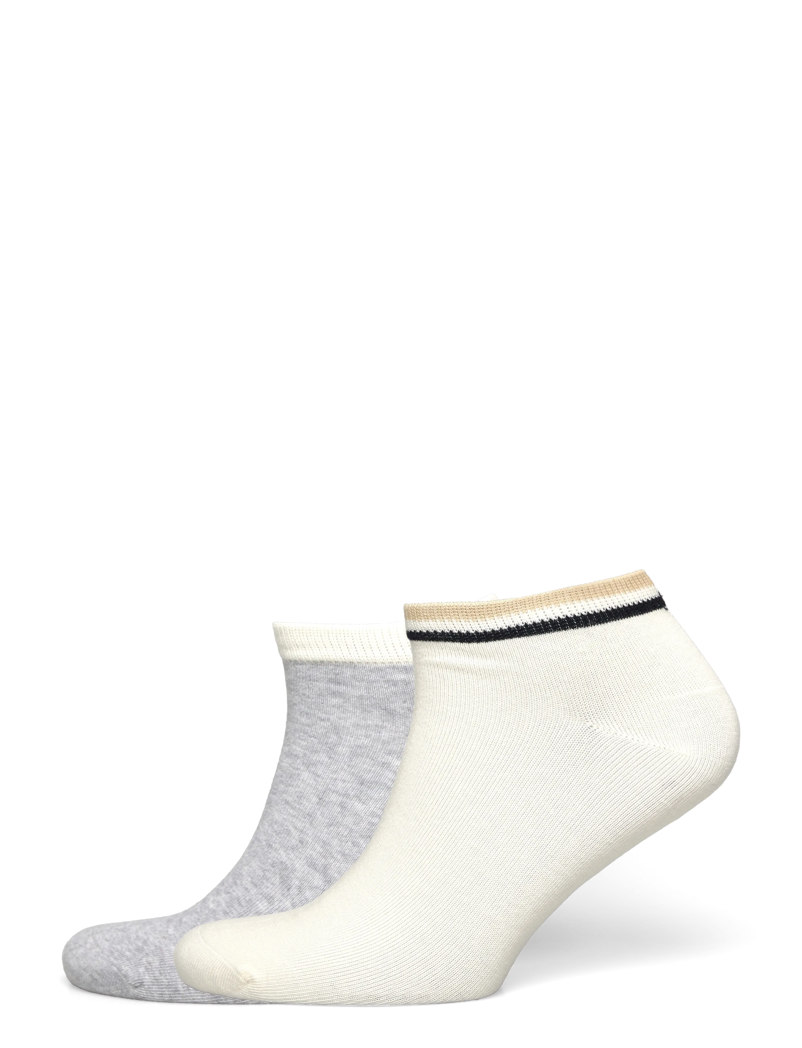GANT ANKLE SOCKS 2-PACK - Preppy - LIGHT GREY MELANGE / grey