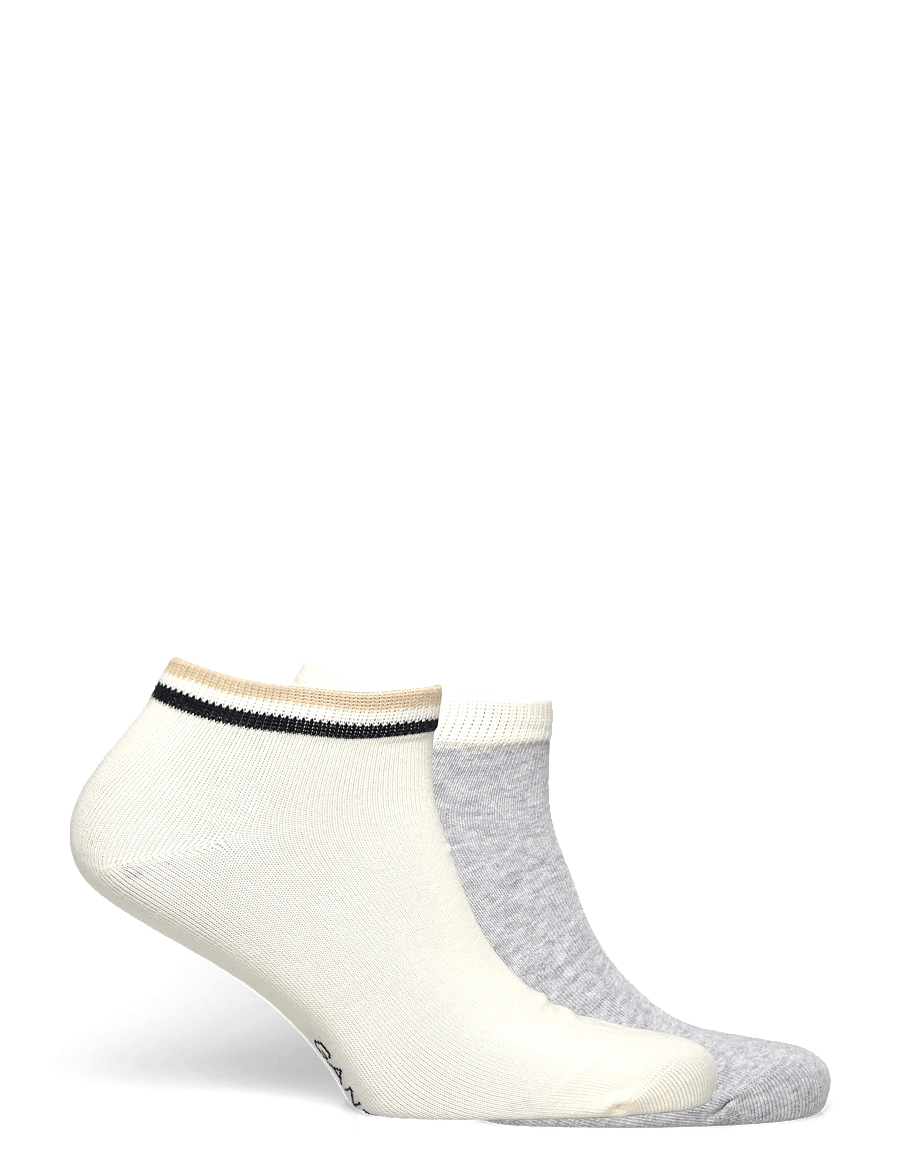 Gant - ANKLE SOCKS 2-PACK - multipakk sokid - light grey melange - 1
