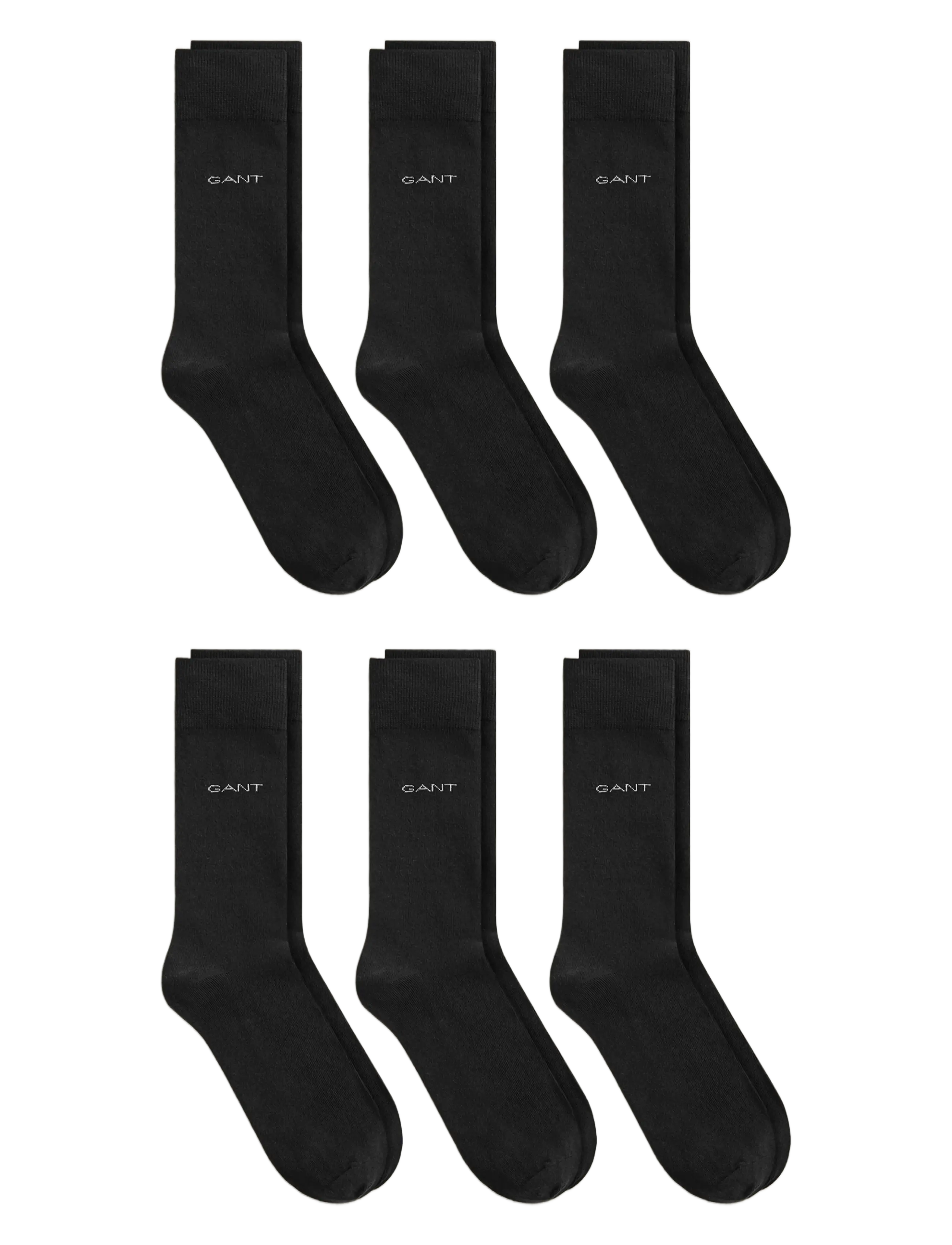 Gant 6-Pack Cotton Socks - Achetez par style - BLACK / black