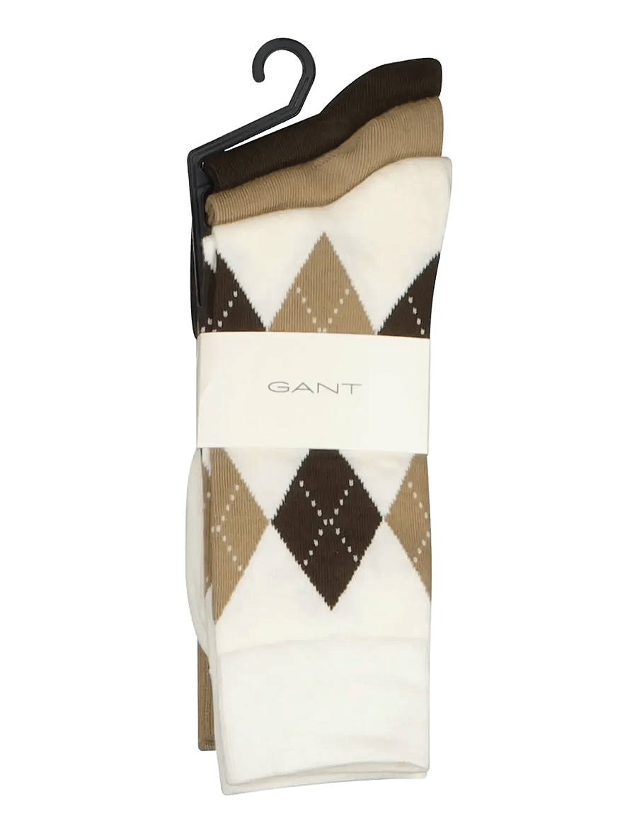 Gant - ARGYLE SOCKS 3-PACK - klassikalised sokid - cream - 1