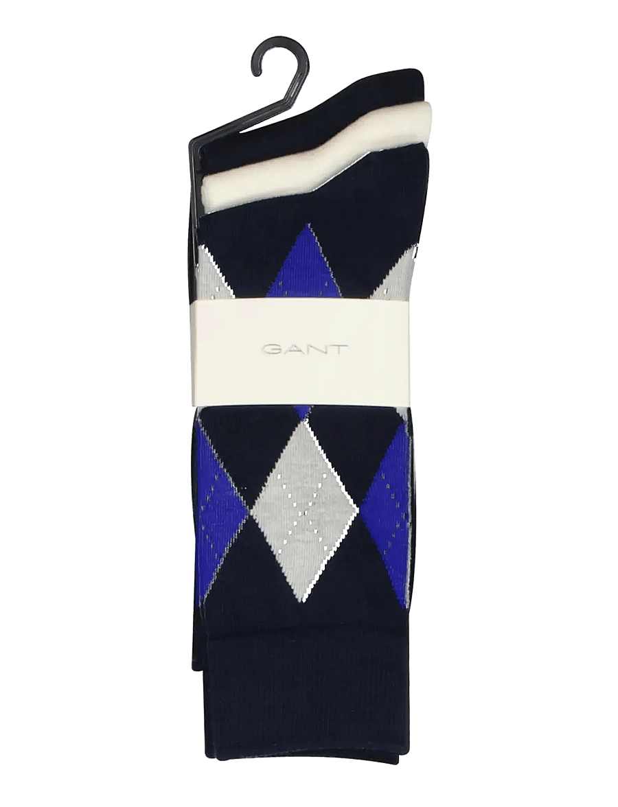 Gant - ARGYLE SOCKS 3-PACK - tennissocken - evening blue - 1