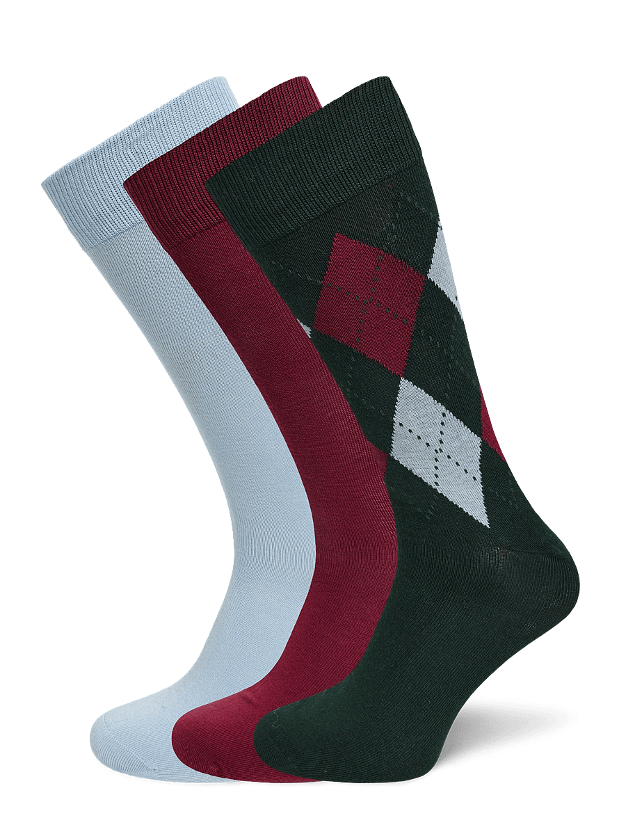 Gant - ARGYLE SOCKS 3-PACK - tennissocken - tartan green - 0