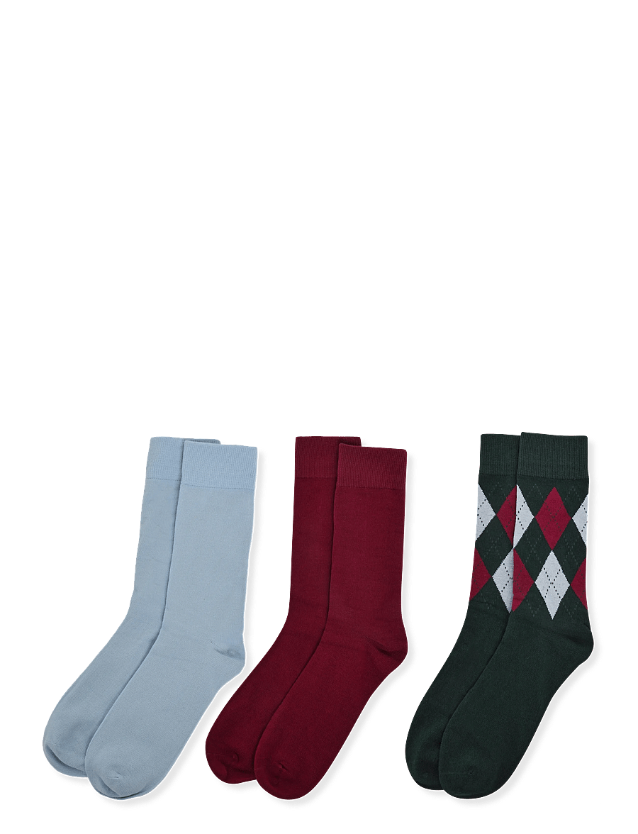 Gant - ARGYLE SOCKS 3-PACK - tennissocken - tartan green - 1