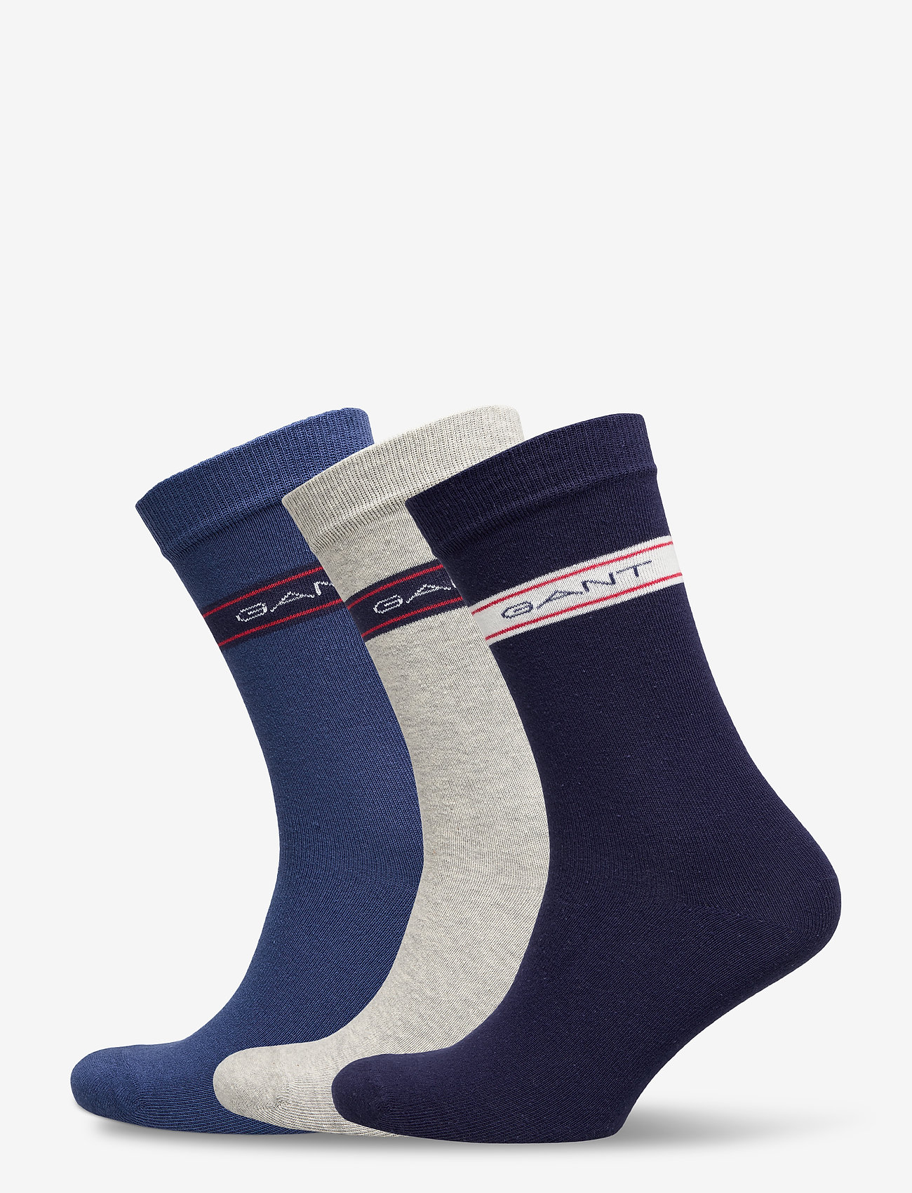 GANT - D1. 3 PACK ARCHIVE STRIPE SOCKS - evening blue - 0