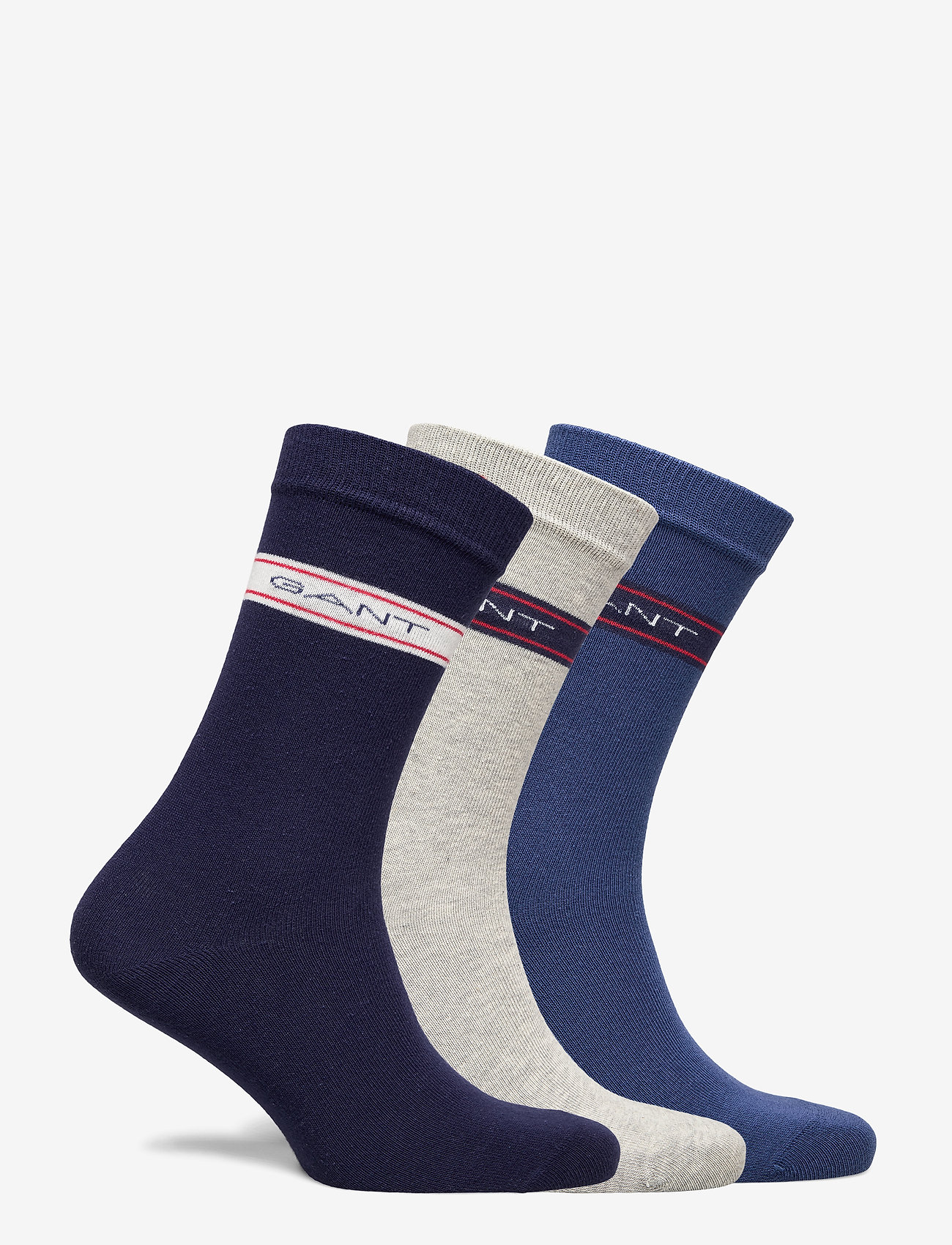 GANT - D1. 3 PACK ARCHIVE STRIPE SOCKS - evening blue - 1