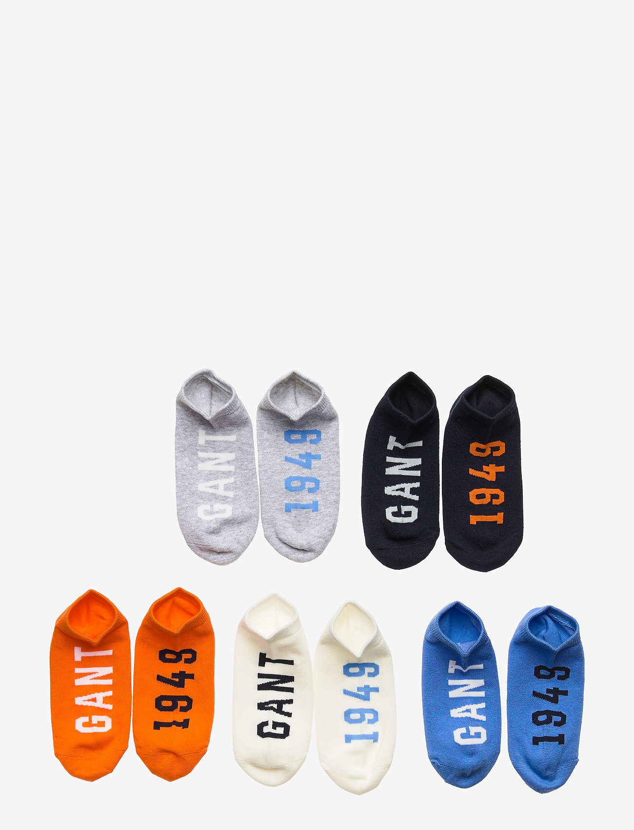 GANT - D1. GANT 5-PACK SNEAKER SOCKS - sunny orange - 1