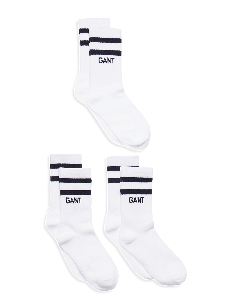GANT - SPORT SOCKS 3-PACK - strømper - white - 0