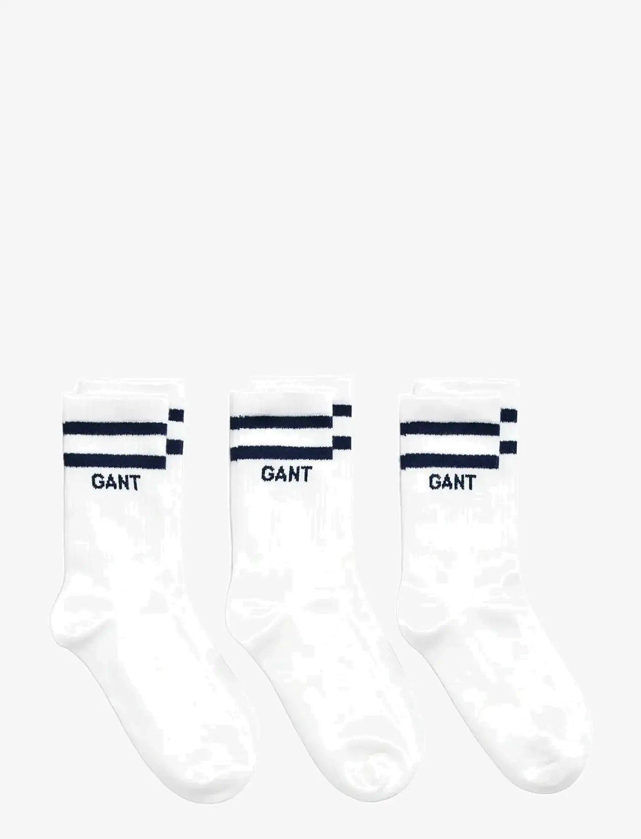 GANT - SPORT SOCKS 3-PACK - sokid - white - 1