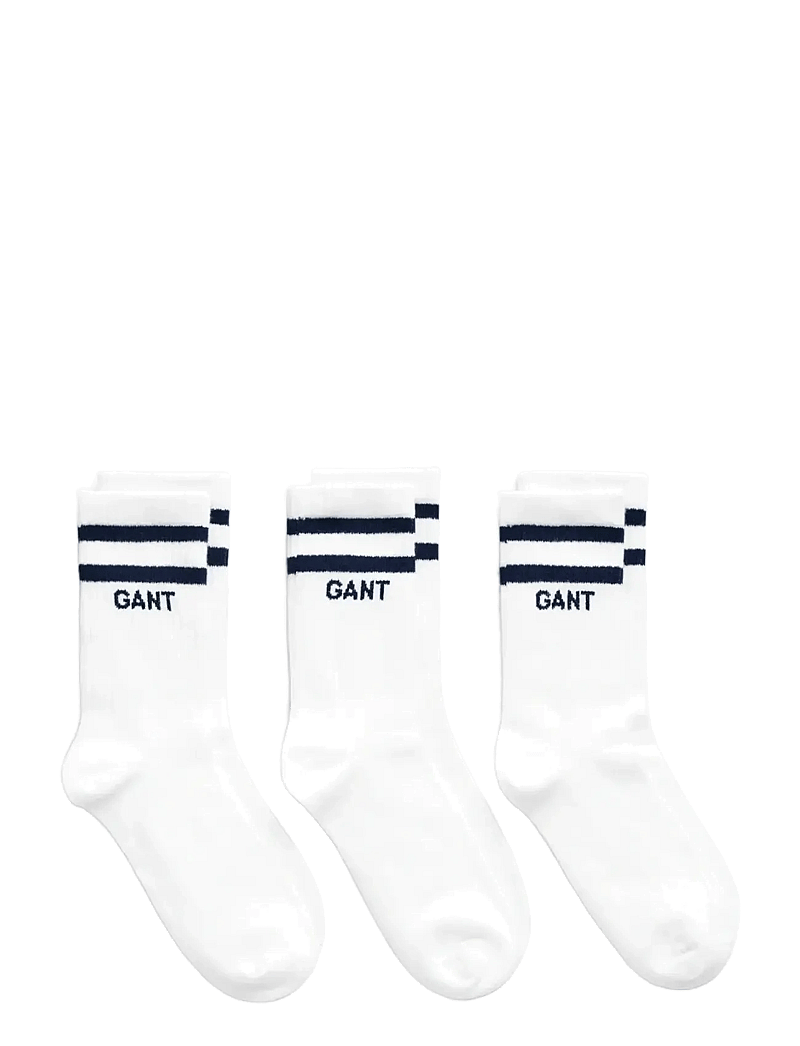 GANT - SPORT SOCKS 3-PACK - strømper - white - 1