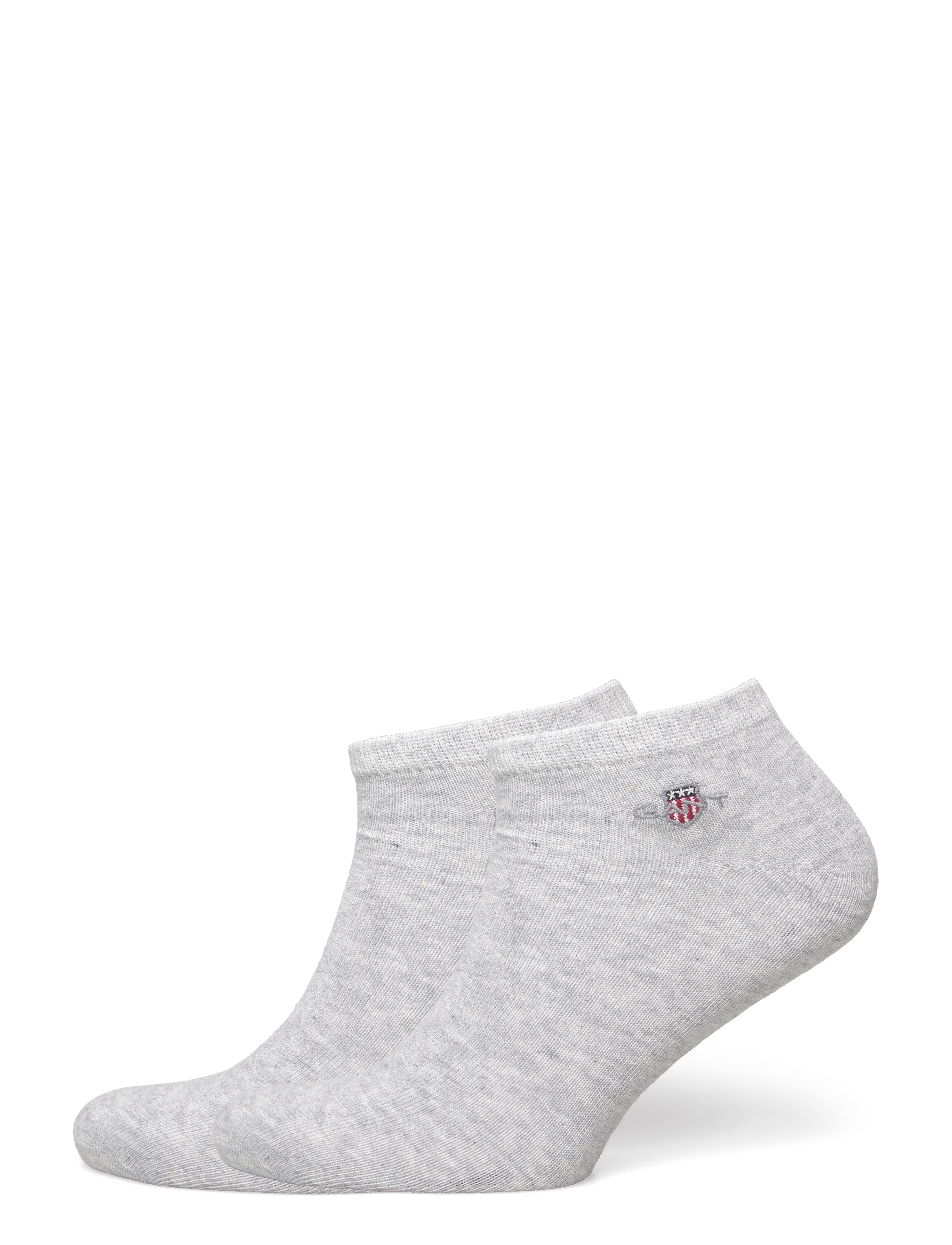 GANT SHIELD SNEAKER SOCKS 2-PACK - GANT - LIGHT GREY MELANGE / grey