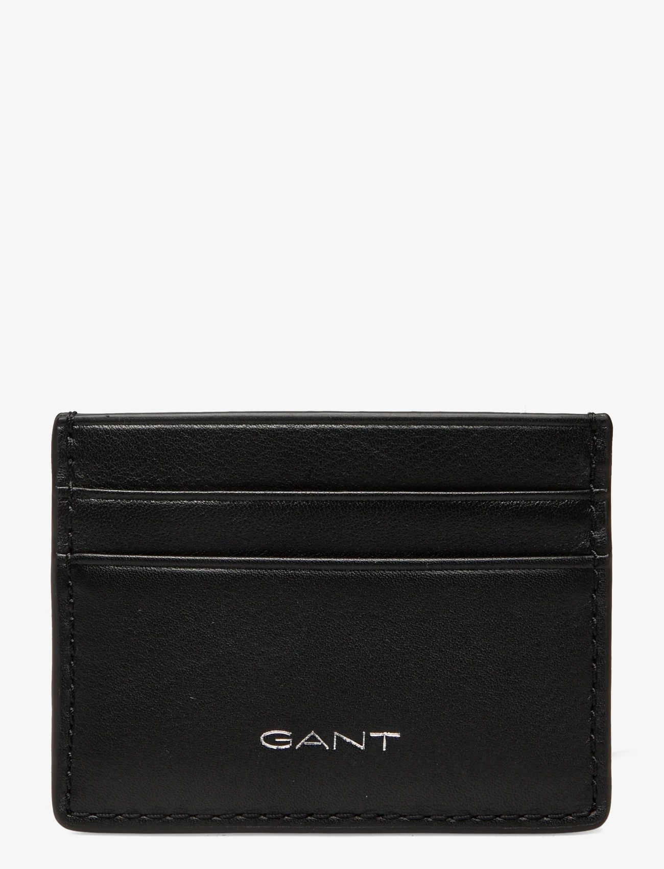 GANT - LEATHER CARD HOLDER - card holders - black - 0