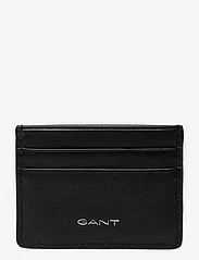 GANT - LEATHER CARD HOLDER - card holders - black - 1