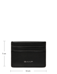 GANT - LEATHER CARD HOLDER - card holders - black - 3