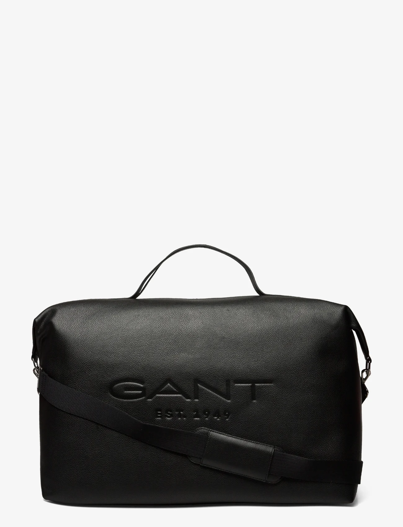 GANT - UNISEX. SLOUCHY LEATHER BAG - nädalavahetuse kotid - black - 0