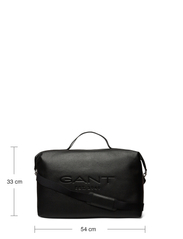 GANT - UNISEX. SLOUCHY LEATHER BAG - laisvalaikio krepšiai - black - 5