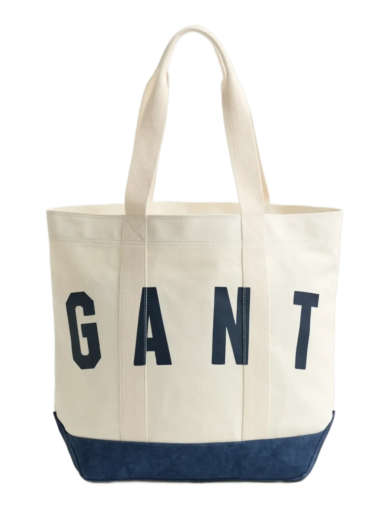 GANT CONTRAST COLOR CANVAS TOTE BAG - Shoppers - CREAM / navy