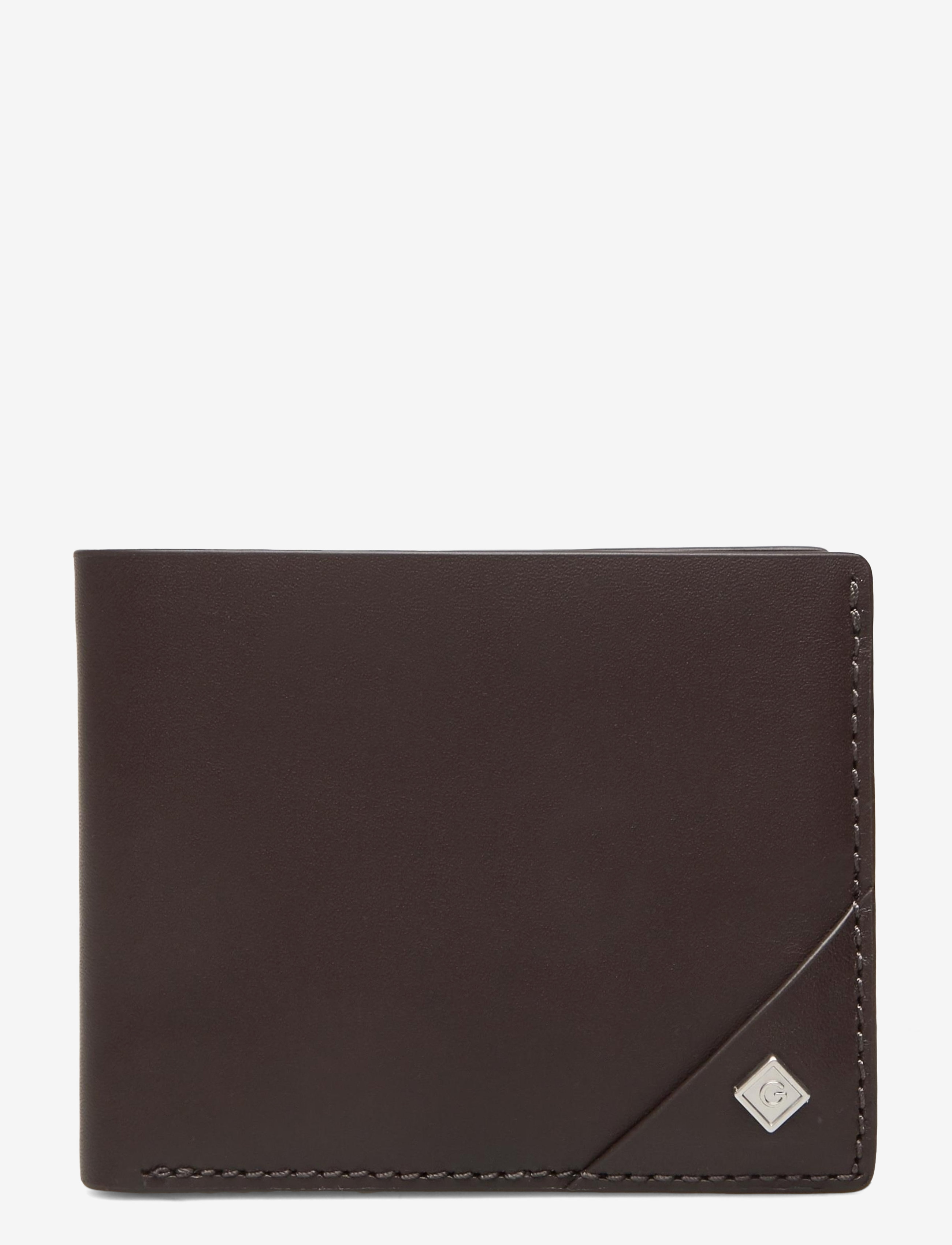 GANT - D1. LEATHER WALLET - black coffee - 0