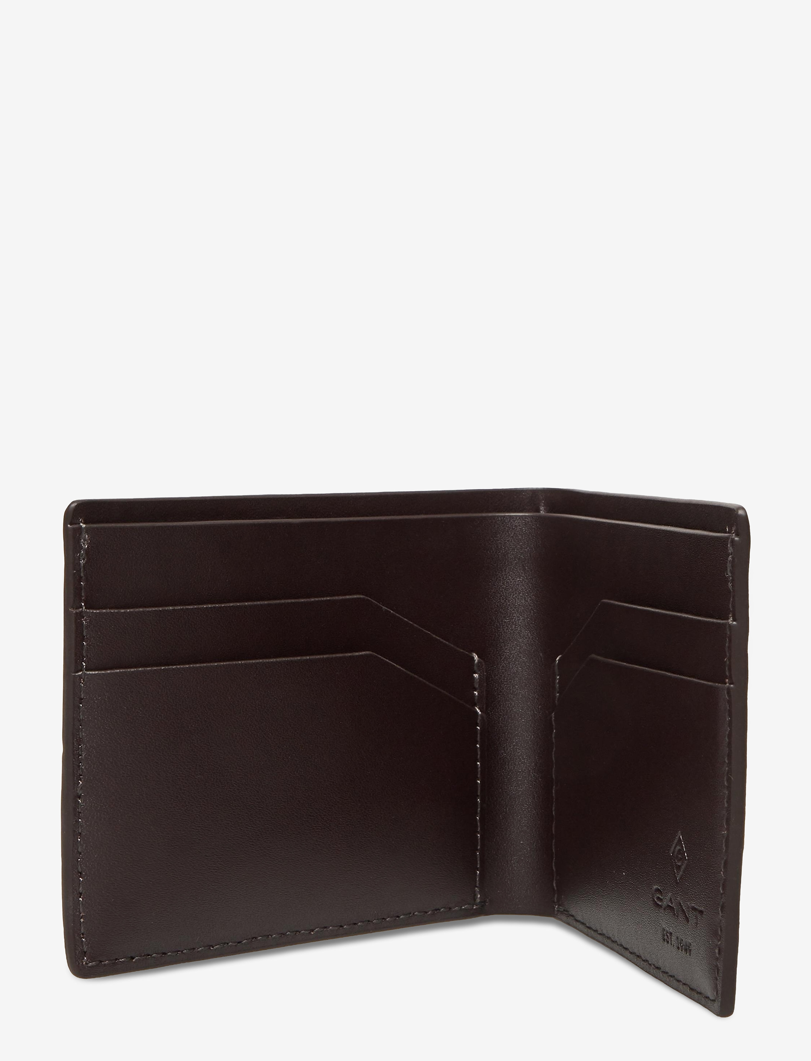 GANT - D1. LEATHER WALLET - black coffee - 3