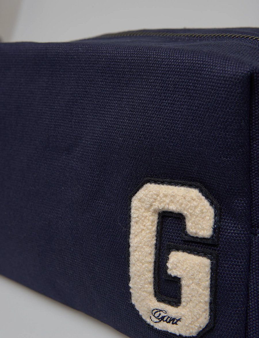 Gant - G BADGE COTTON CANVAS WASHBAG - evening blue - 4