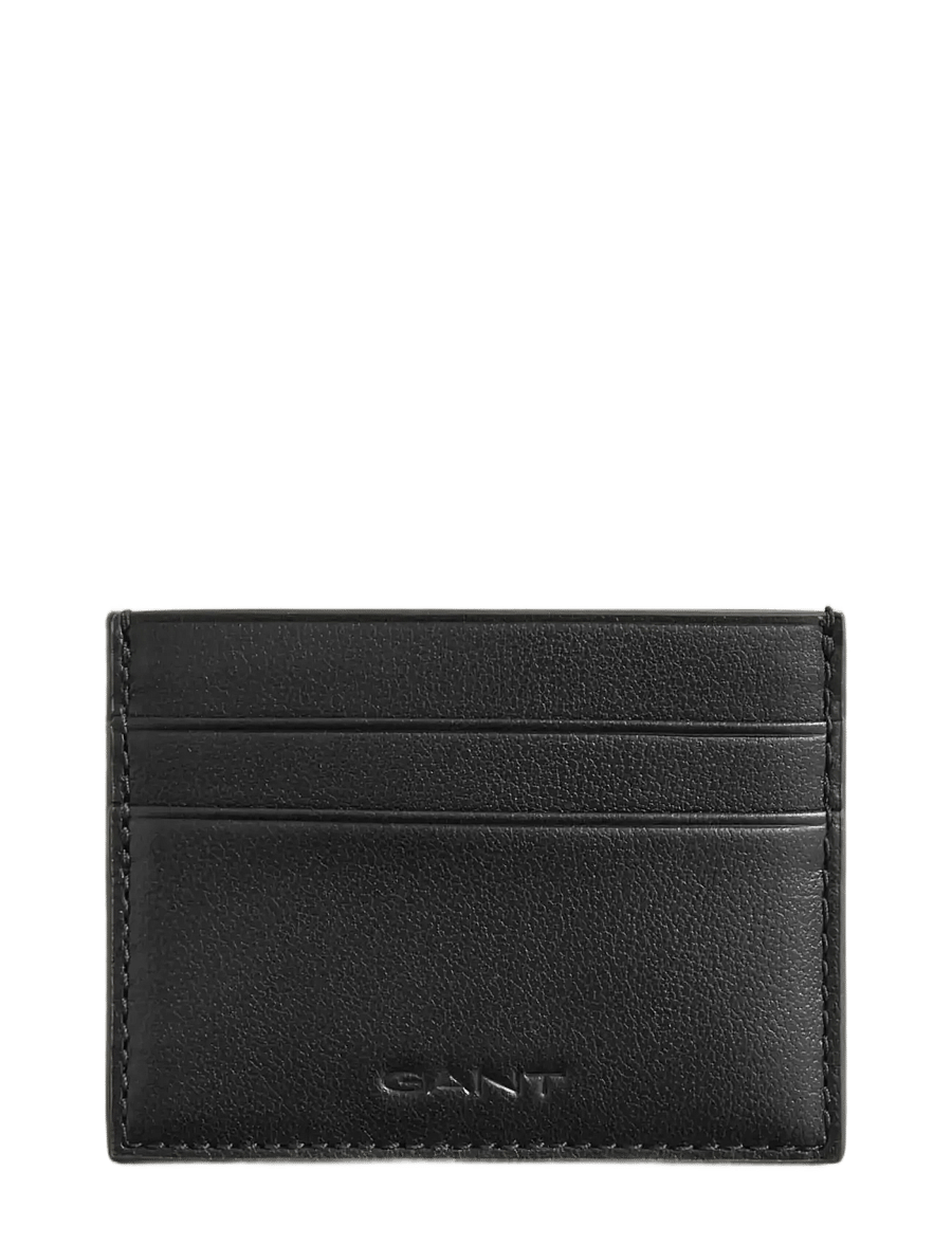 Gant - LEATHER CARD HOLDER - kaardihoidjad - black - 0