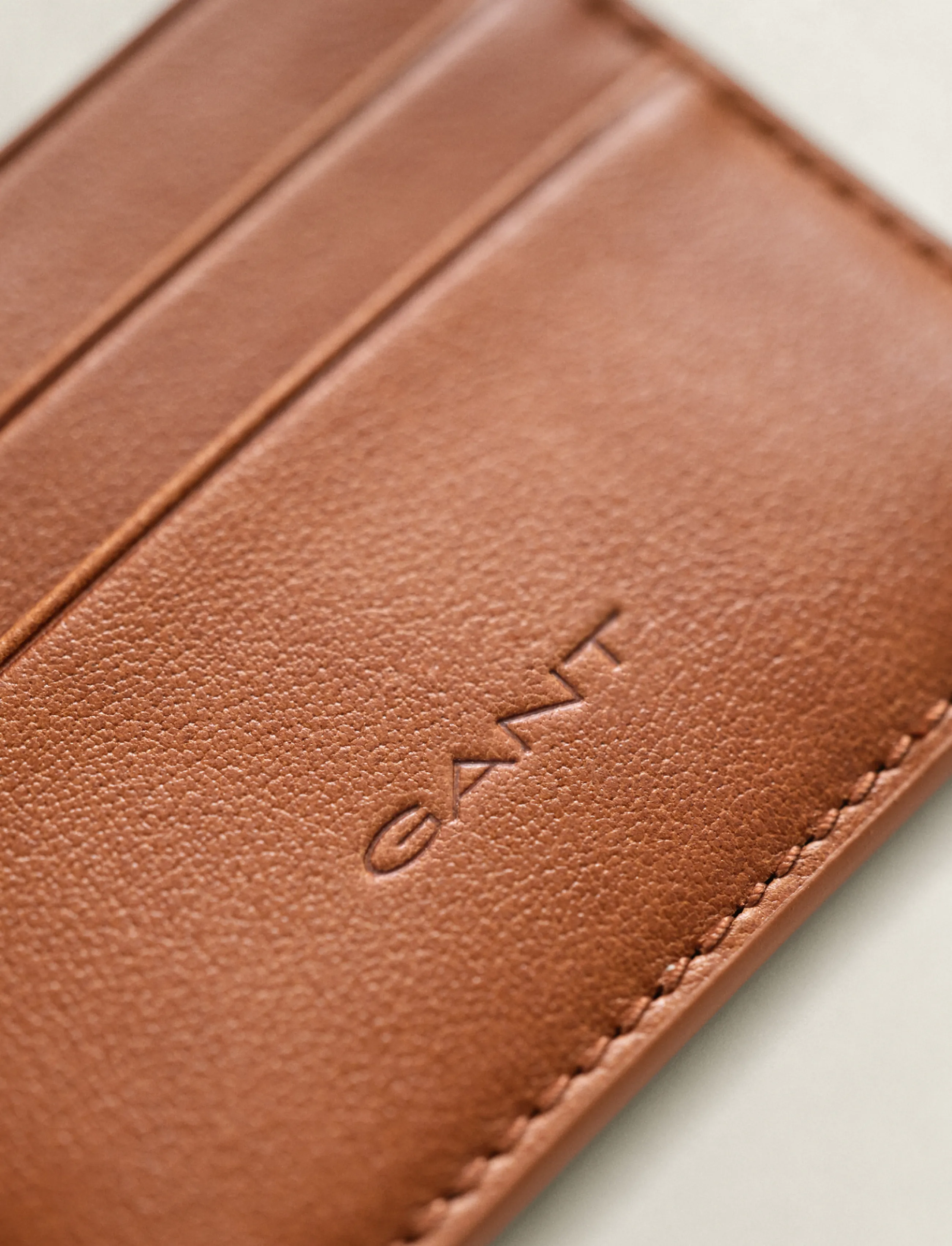 Gant - LEATHER CARD HOLDER - card holders - mahogany brown - 1
