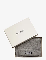 GANT - BEANIE SCARF GIFT SET - winter scarves - grey melange - 3