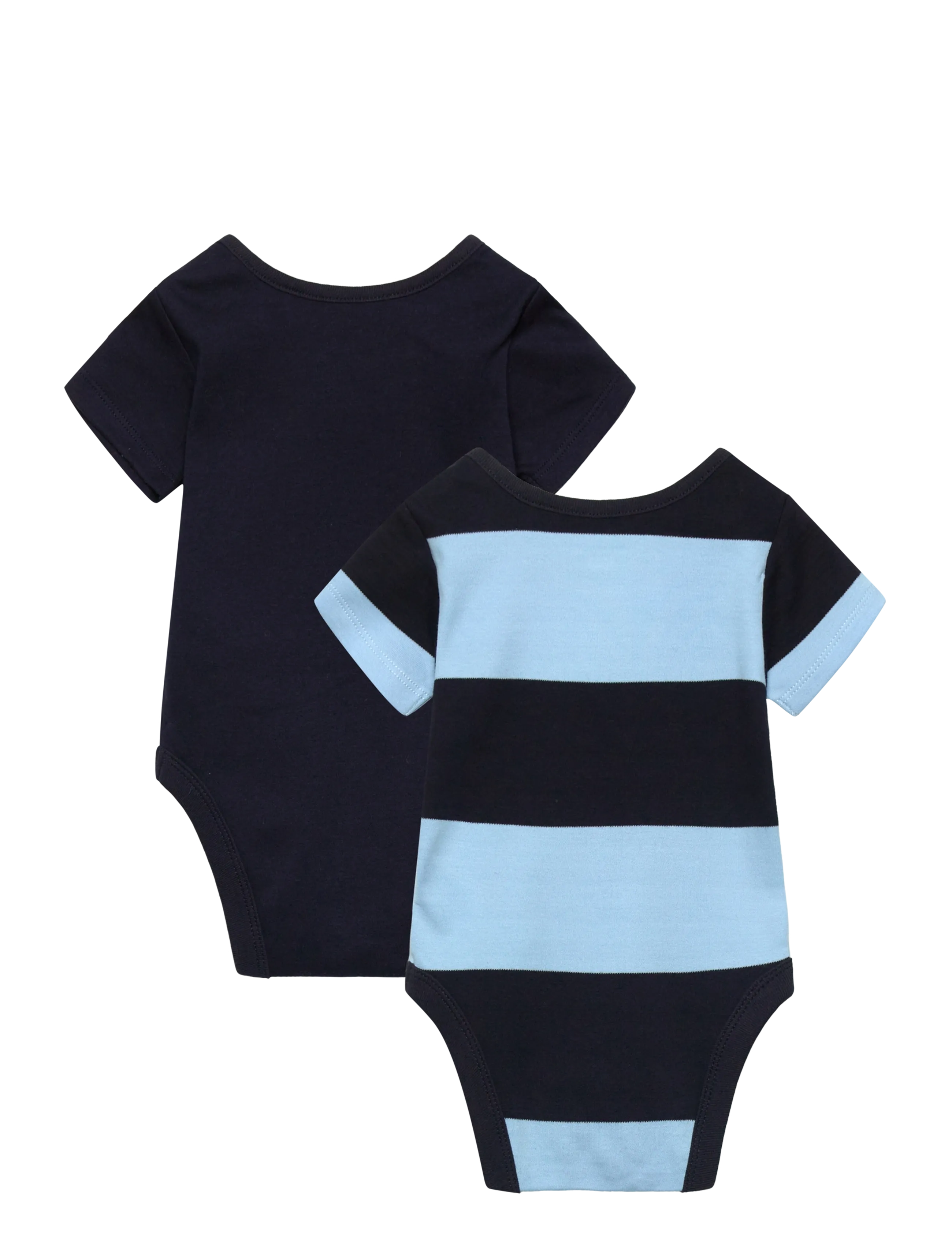 Gant Kids - 2 Pack SS Striped Romper - sæt med body - evening blue - 3