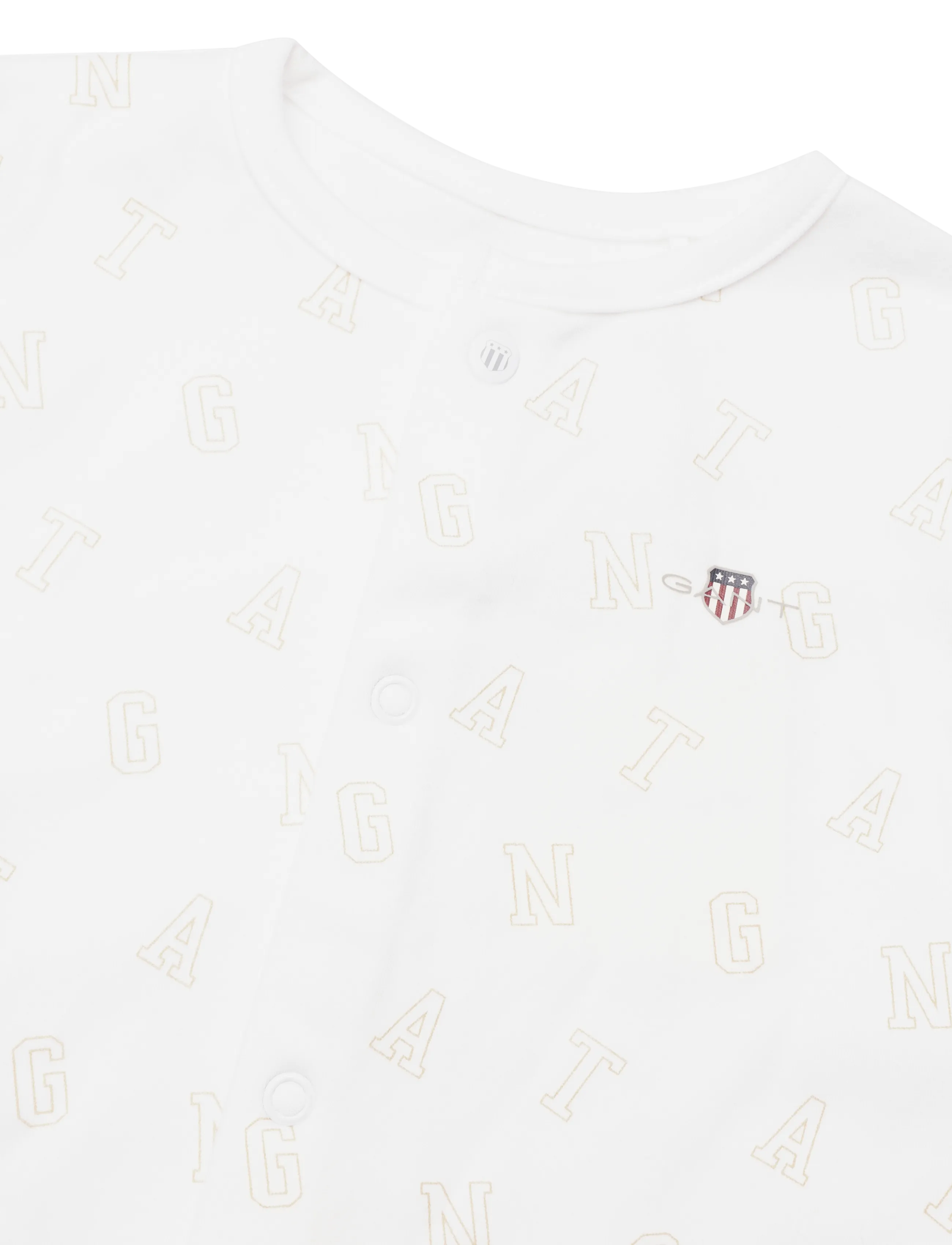 Gant Kids - Gant Monogram LS Sleepsuit - white - 2