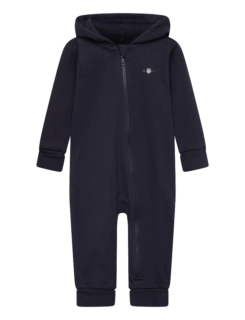 Gant Kids - LS Hooded Sleepsuit - magamiskombinesoonid - evening blue - 0
