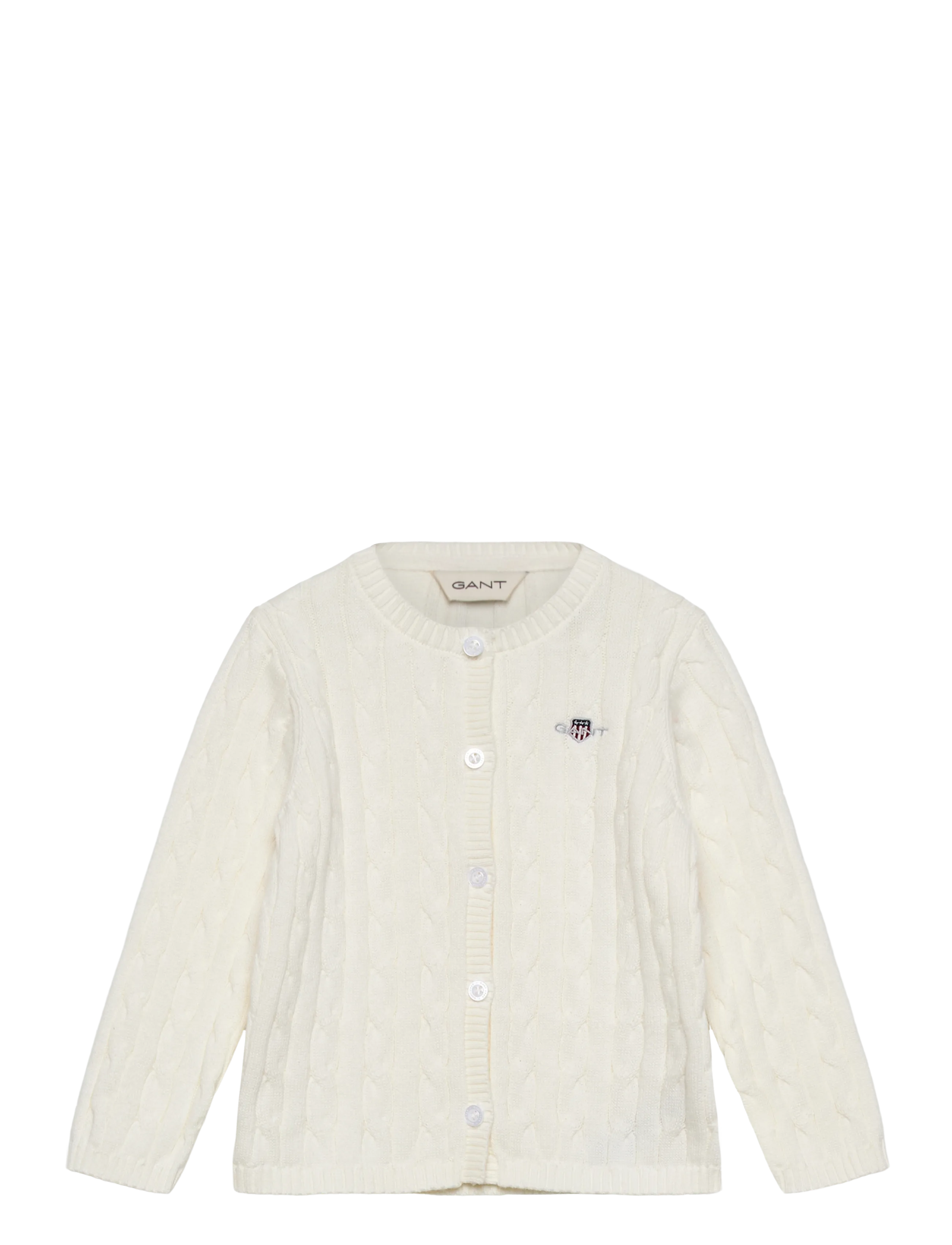 Gant Kids Shield Cable Knit Cardigan - GANT - WHITE / white