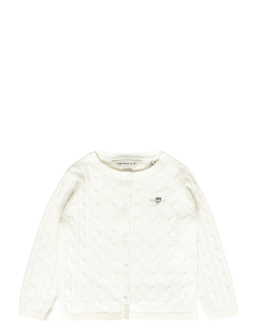 Gant Kids - Shield Cable Knit Cardigan - kardiganid - white - 0